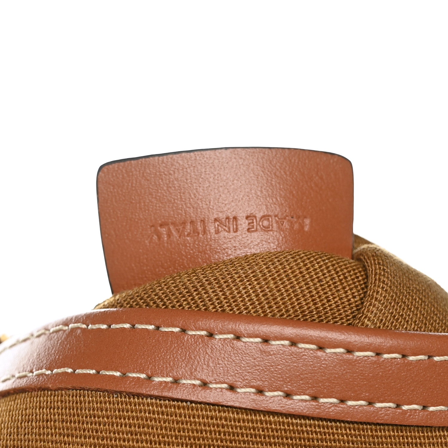 Celine Triomphe Canvas Calfskin Small Boston Bag Tan 7 of 7