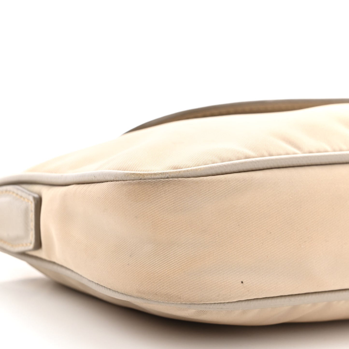 Tessuto Nylon Saffiano Crossbody Bag Talco