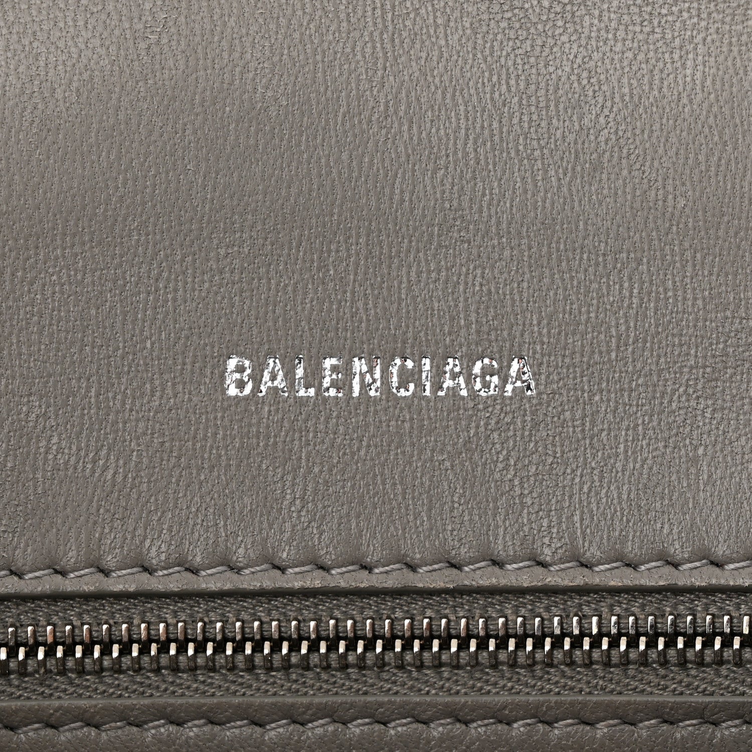 Balenciaga Shiny Calfskin Crocodile Embossed Small Hourglass Top Handle Bag Steel Grey 6 of 13