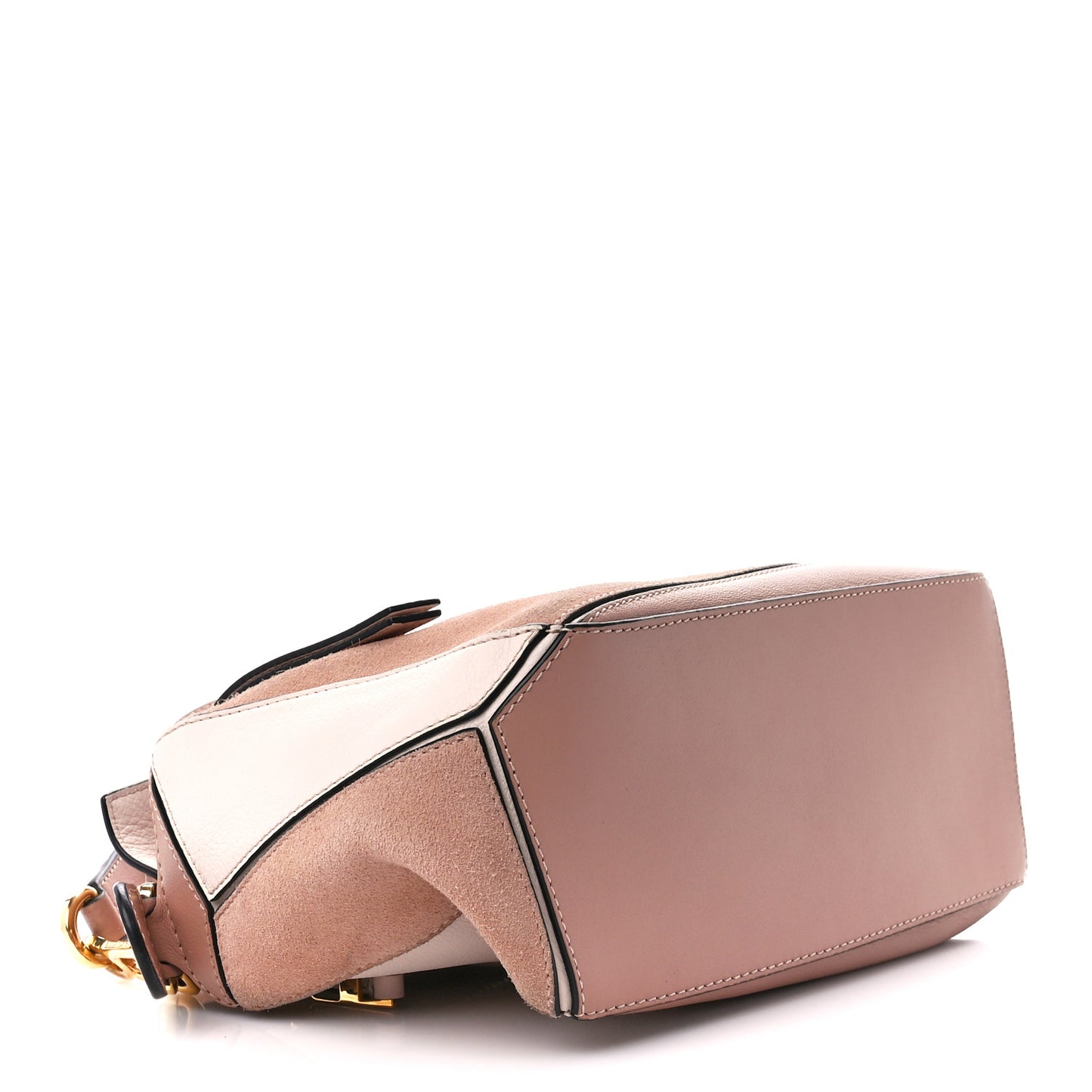 Calfskin Suede Medium Puzzle Bag Blush