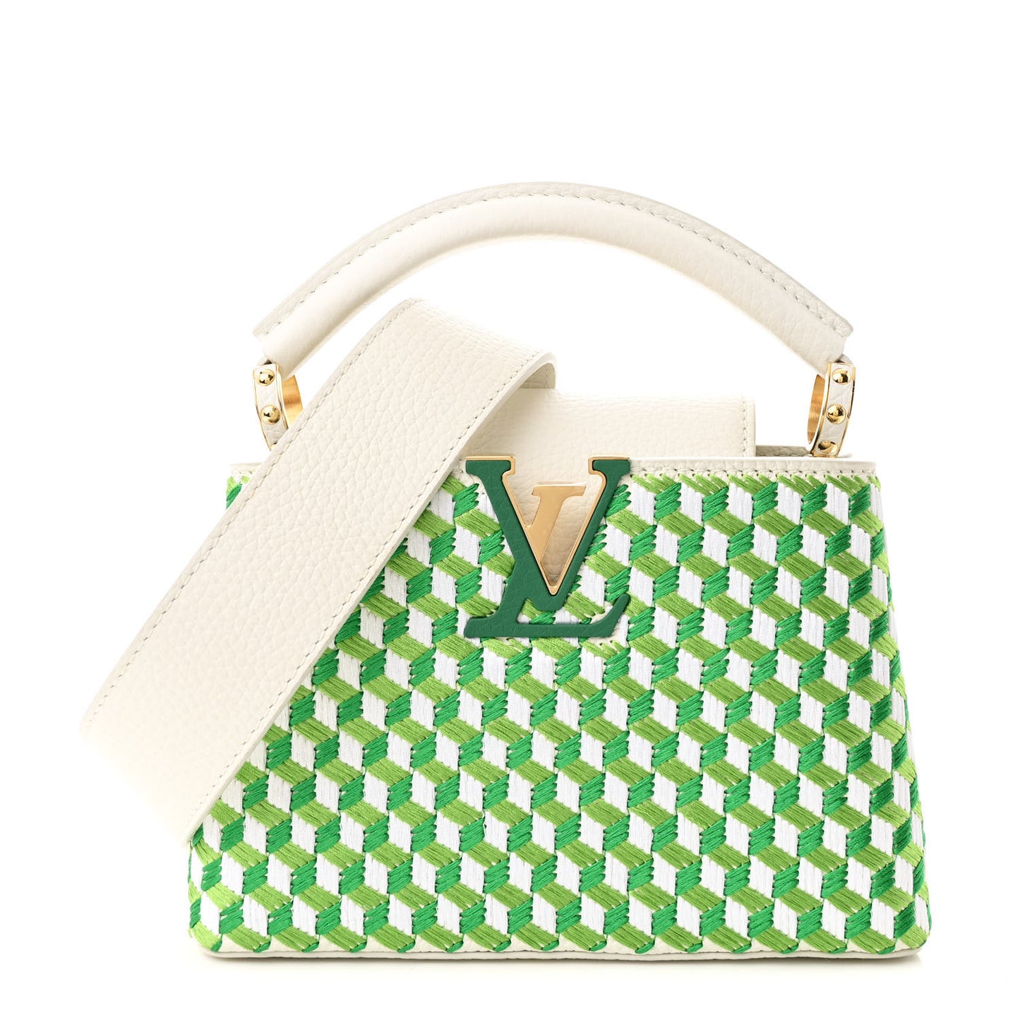 Taurillon Braided Capucines Mini Vert