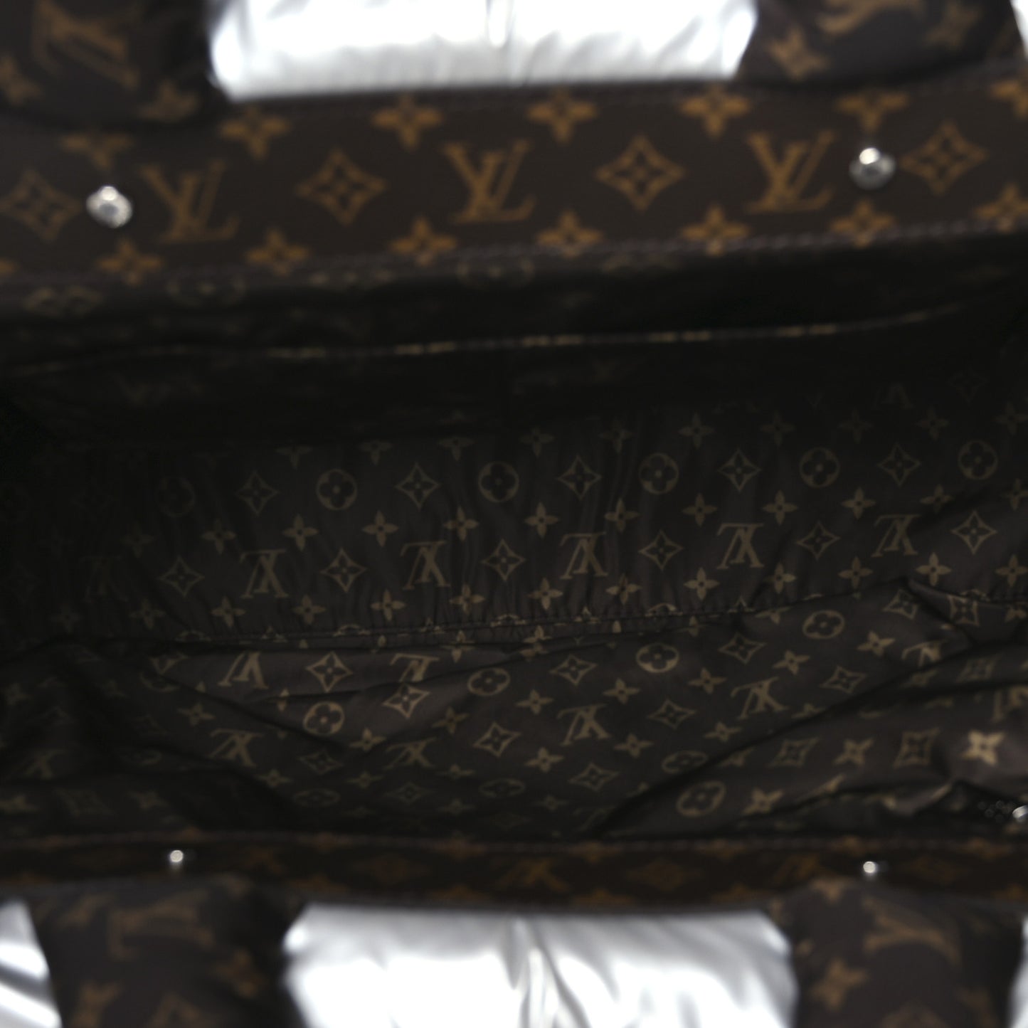 Econyl Monogram Pillow Giant Onthego GM Silver