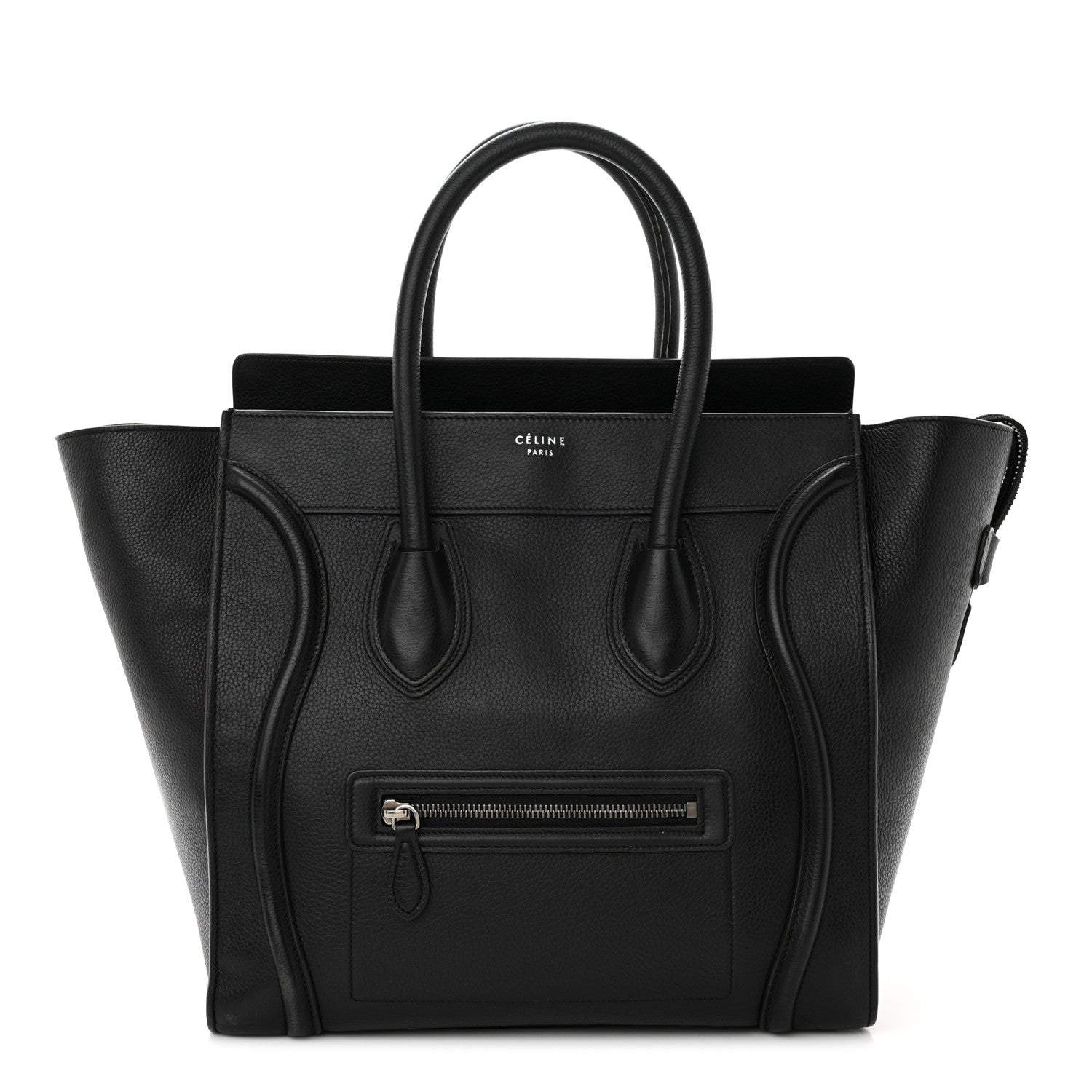Celine Drummed Calfskin Mini Luggage Black 1 of 15