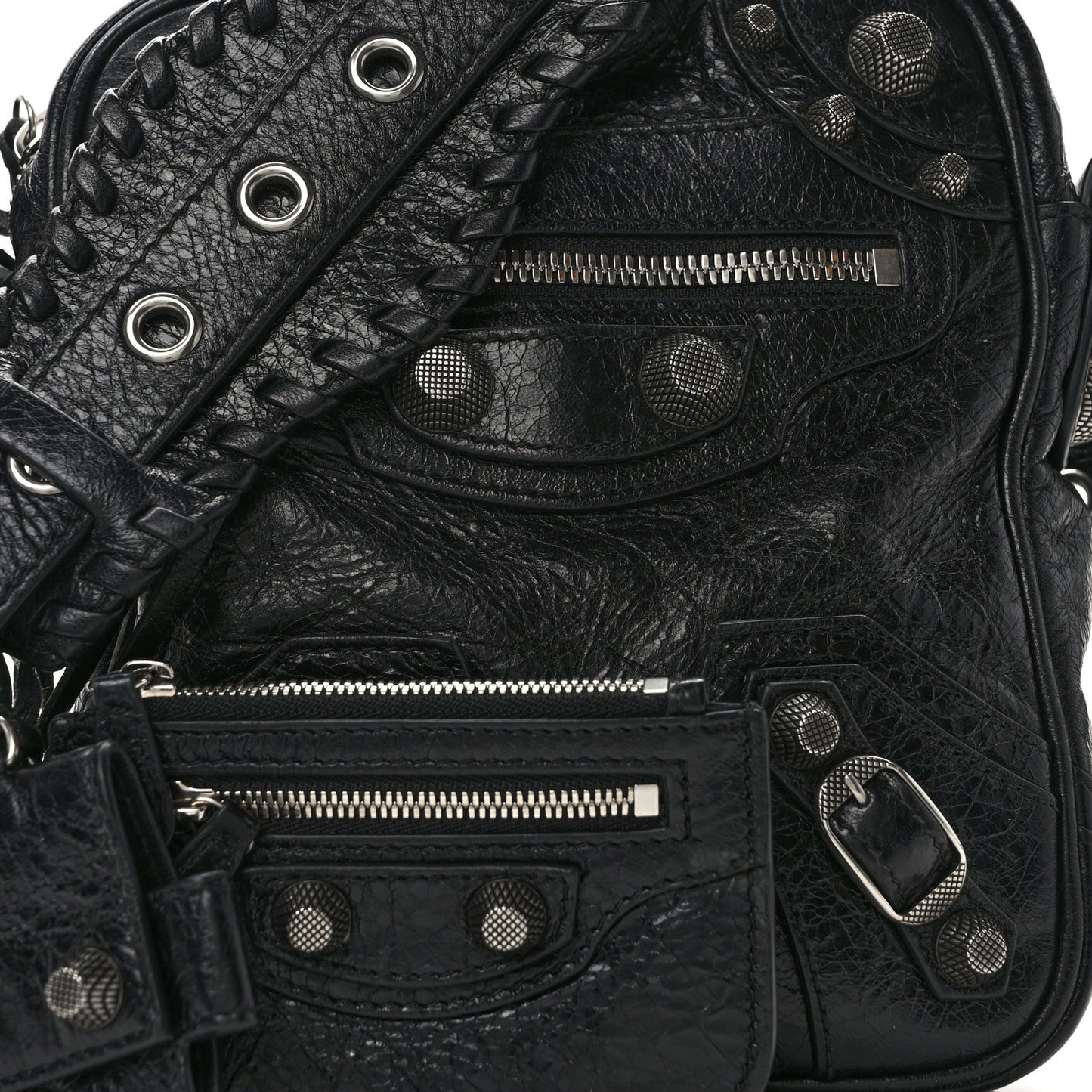 Agneau Arena Le Cagole Crossbody Bag Black