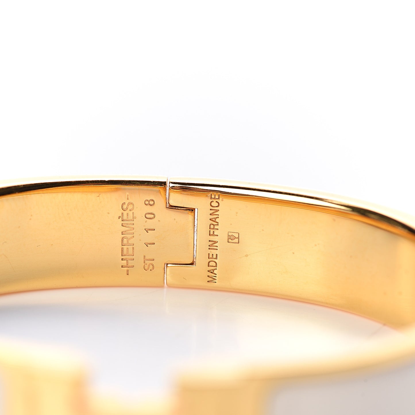 Enamel Narrow Clic Clac H Bracelet PM Craie