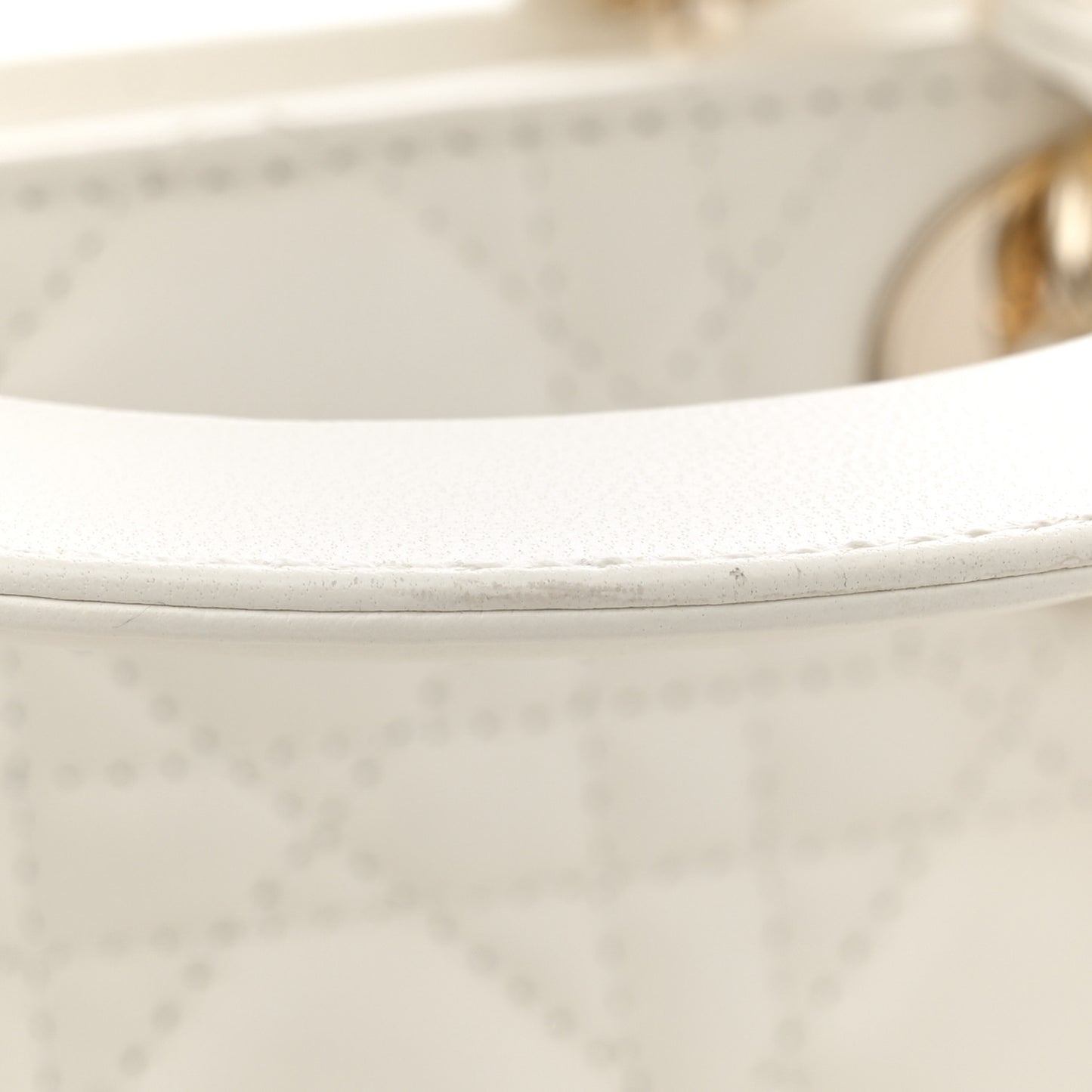 Lambskin Cannage Small My ABCDior Lady Dior White