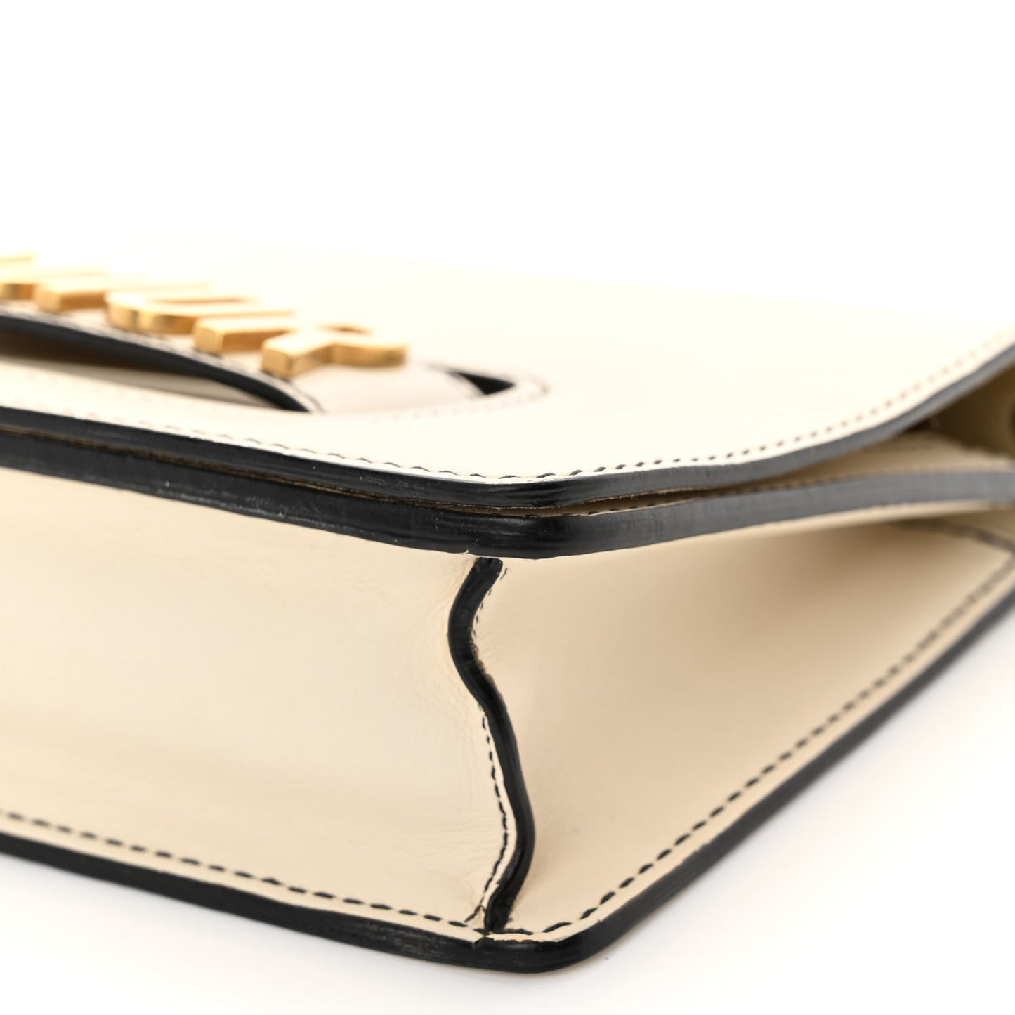Calfskin J'Adior Chain Flap Bag Off White