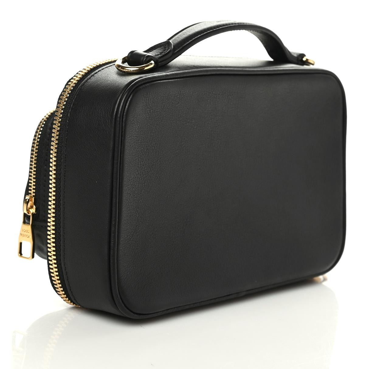 Calfskin Monogram Embossed Utility Bag Black