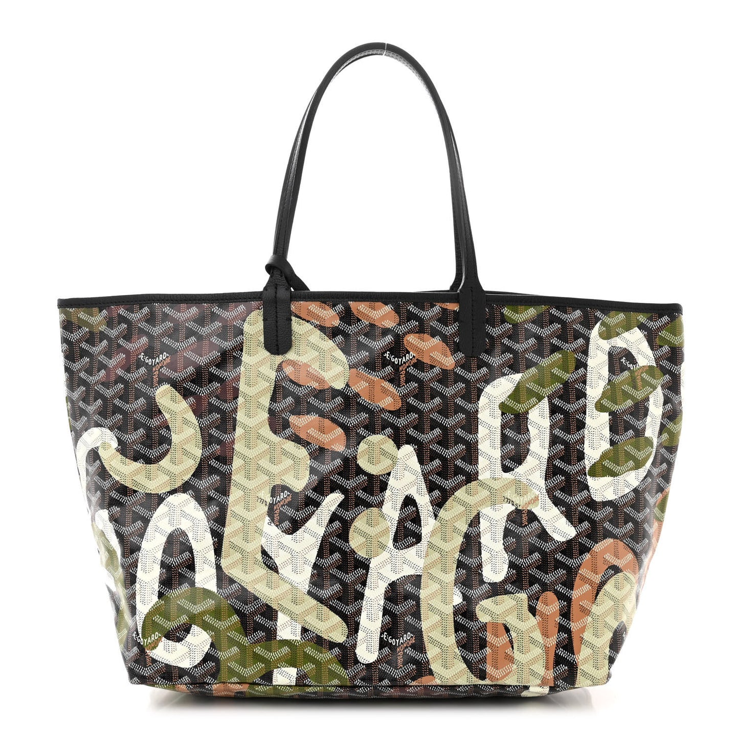 Goyardine Saint Louis Lettres Camouflage PM Black Green
