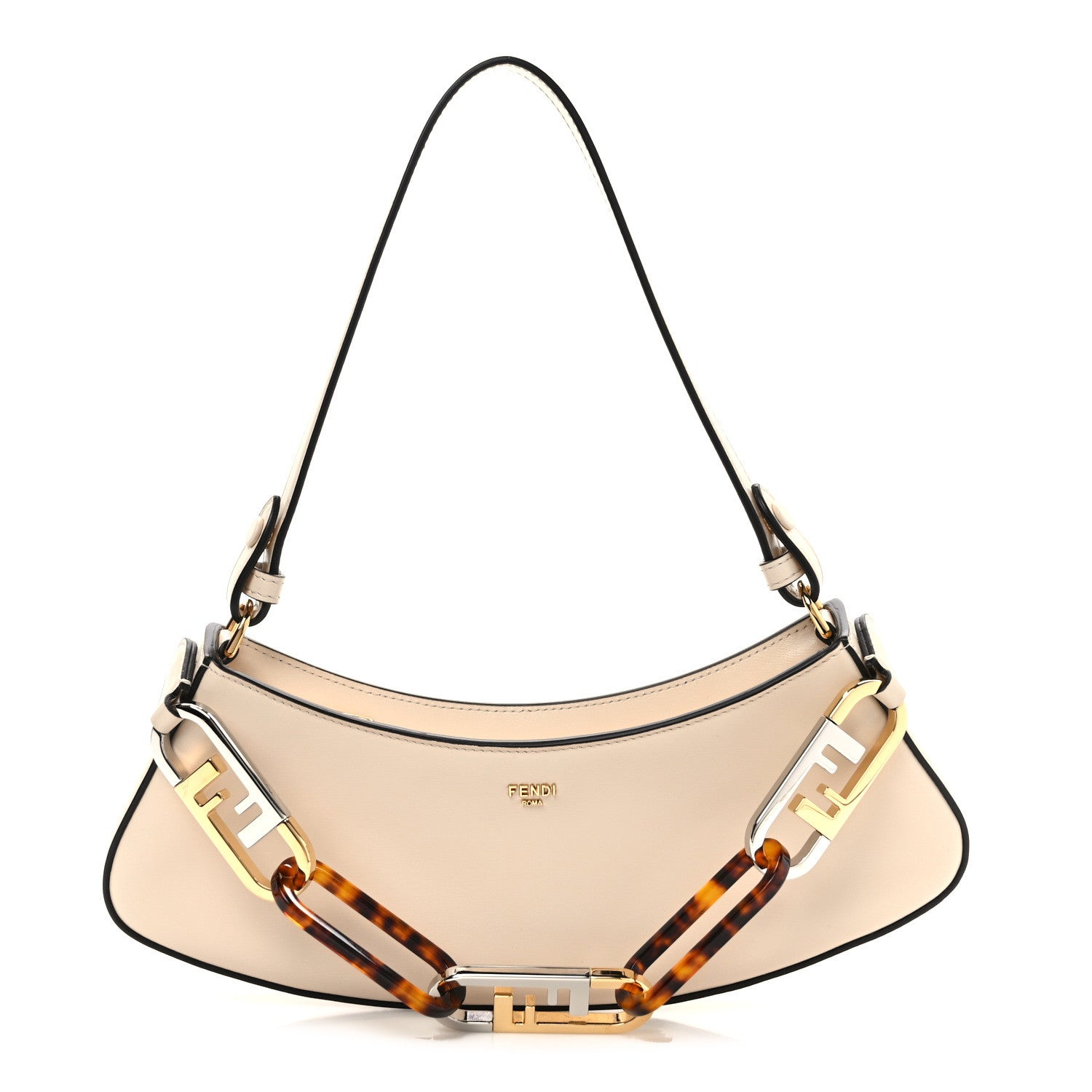 Fendi Vitello Queen Palmellato Fendi O'Lock Swing Camelia 1502400