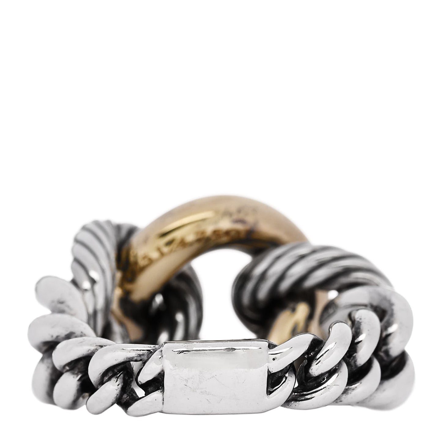 Sterling Silver 18K Yellow Gold Belmont Ring 52 6
