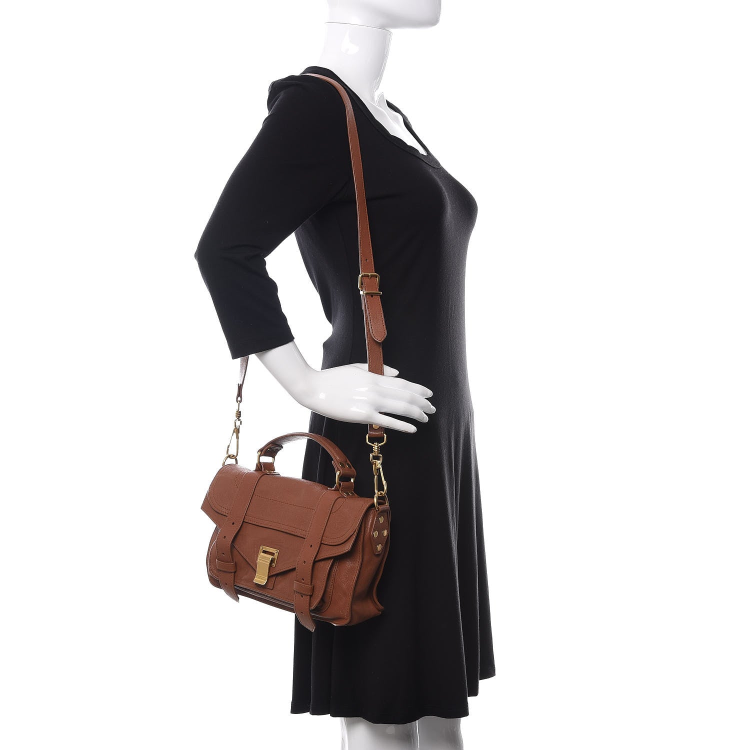 Proenza Schouler Lambskin Tiny PS1 Satchel Saddle 2 of 10