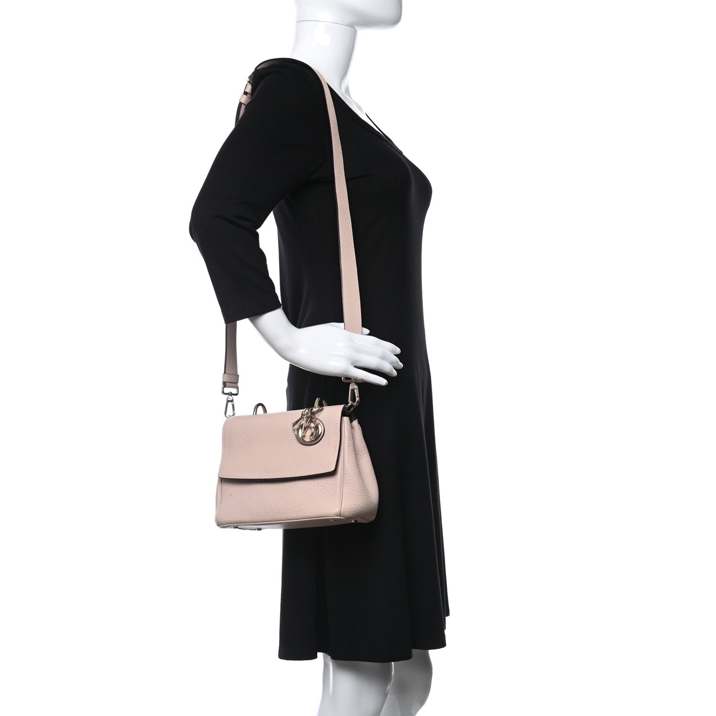 Bullcalf Mini Be Dior Flap Rose Poudre