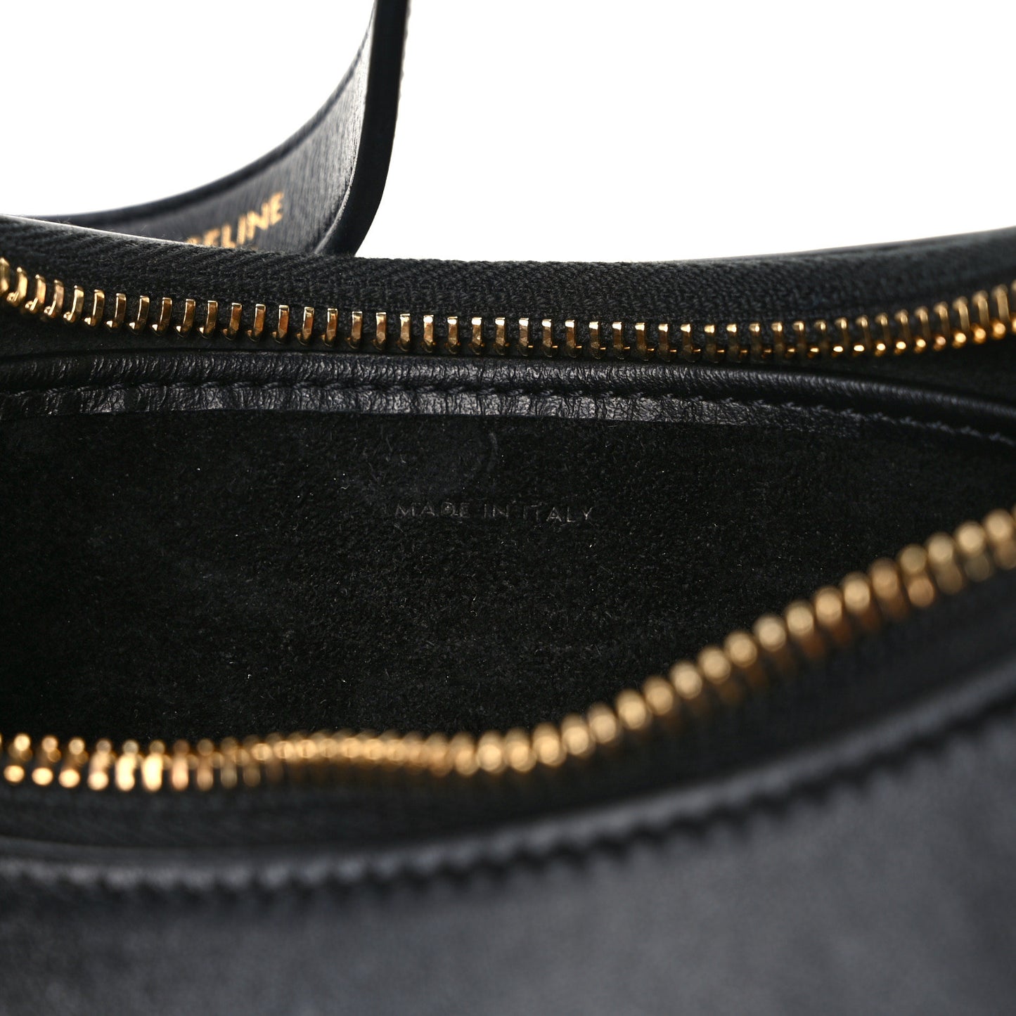 Smooth Calfskin Medium Strap Ava Triomphe Shoulder Bag Black