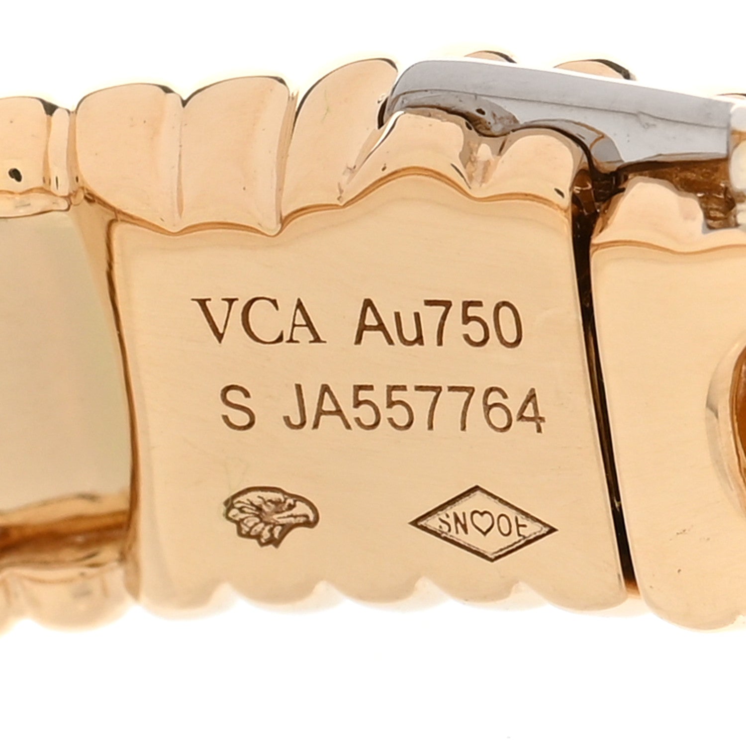 Van Cleef & Arpels 18K Yellow Gold Perlee Signature Bangle Bracelet S 4 of 5