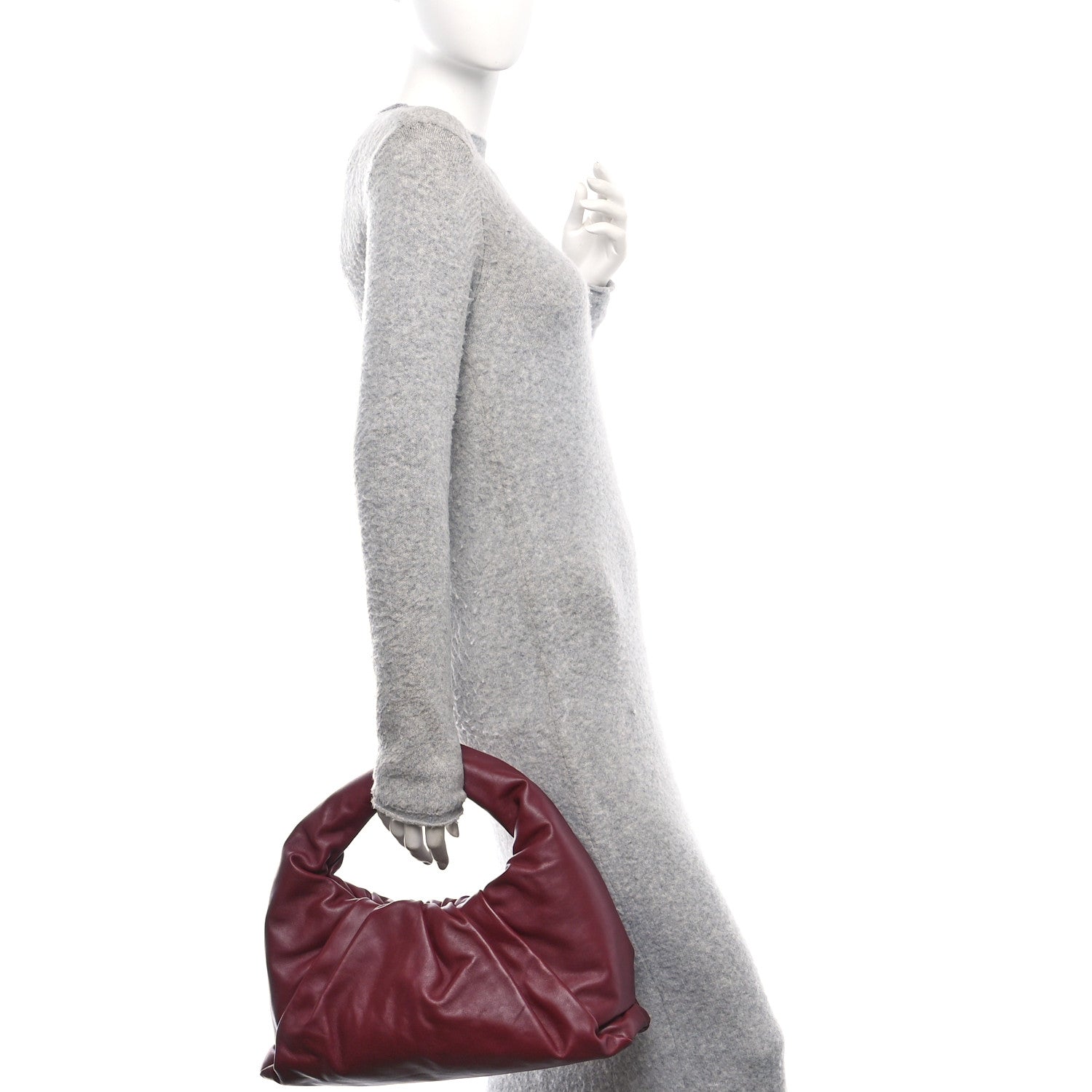 Bottega Veneta Smooth Butter Calfskin Small The Shoulder Pouch Dark Red 2 of 10