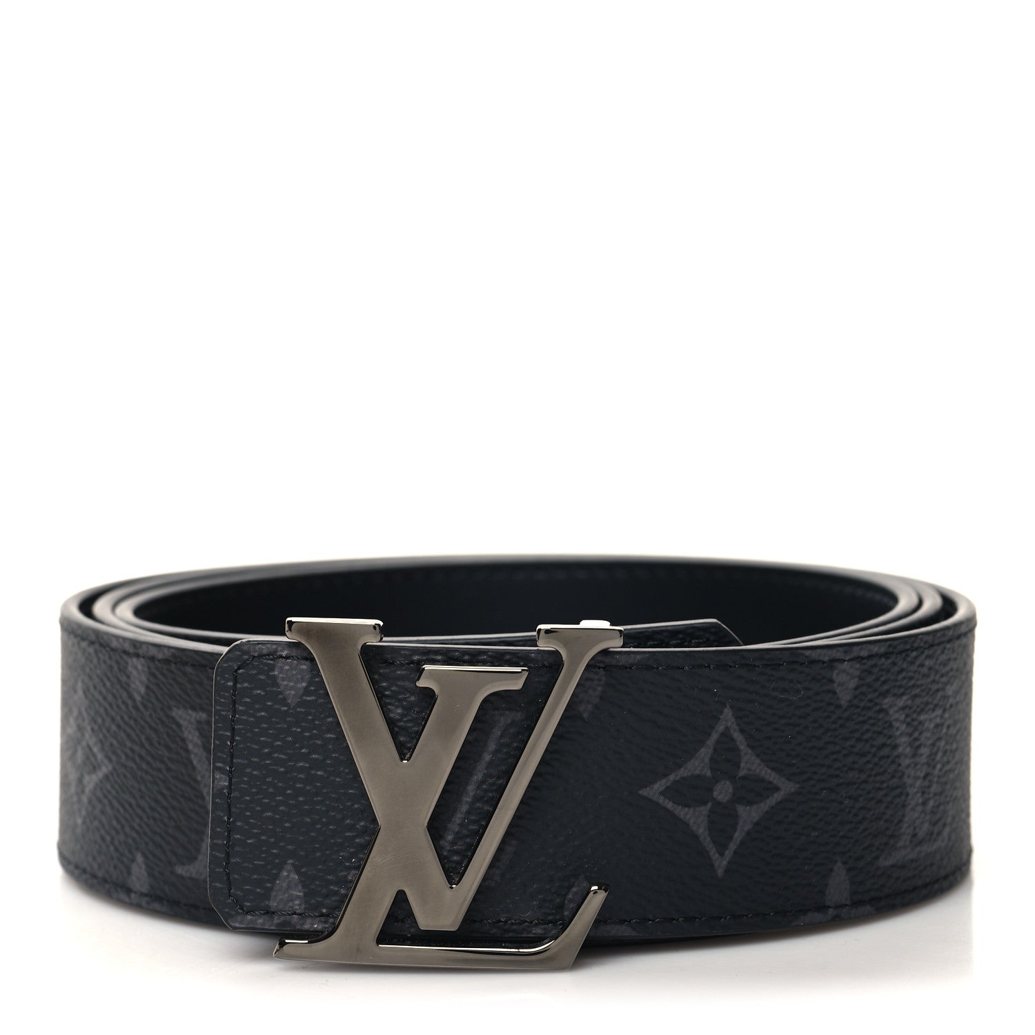 Louis Vuitton Calfskin Monogram Eclipse 40mm LV Initiales Reversible Belt 110 44 1 of 5