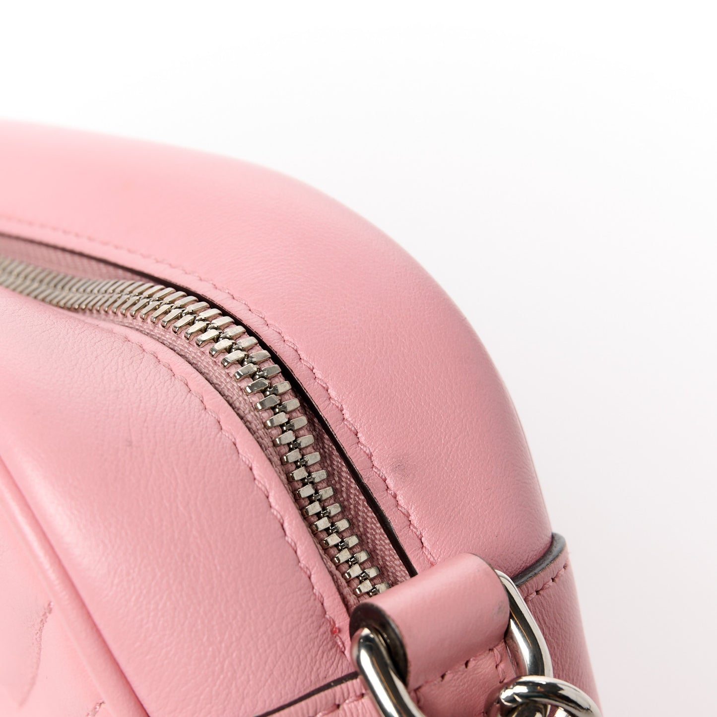 Calfskin Matelasse Small GG Marmont Chain Shoulder Bag Wild Rose