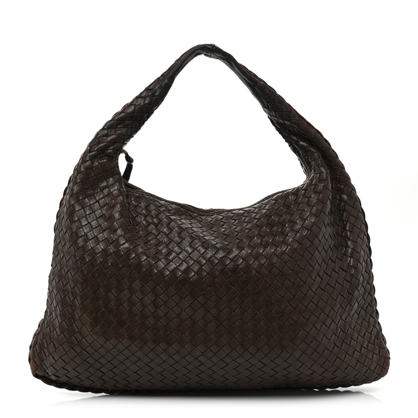 Nappa Intrecciato Large Veneta Hobo Ebano