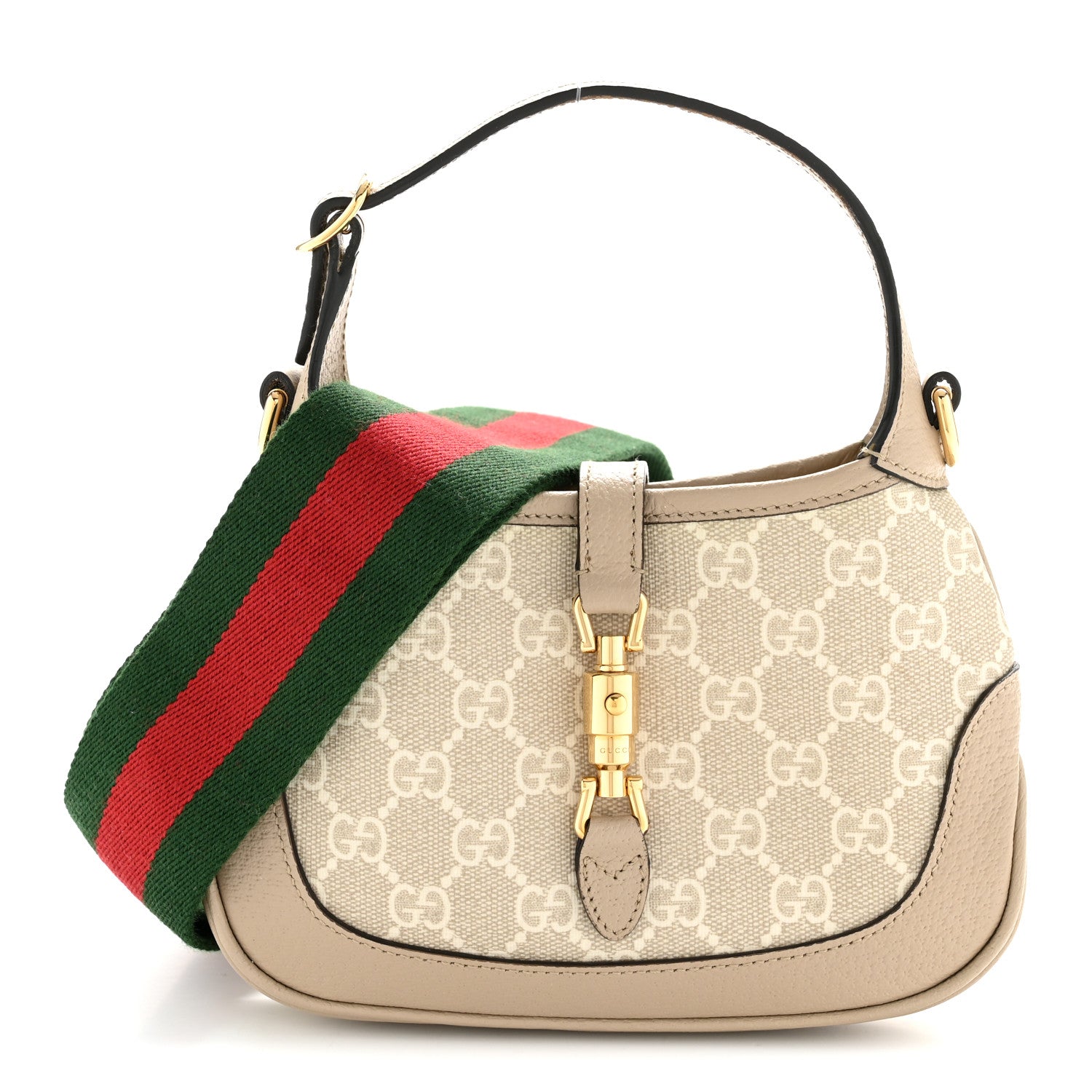Gucci GG Supreme Monogram Textured Dollar Calfskin Mini Jackie