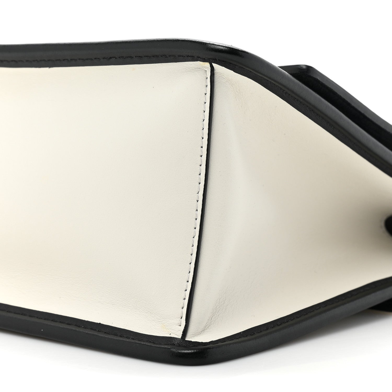 Fendi Vitello Century Alcantara F is Fendi Bi-Color Kan I Shoulder Bag White Black 8 of 10