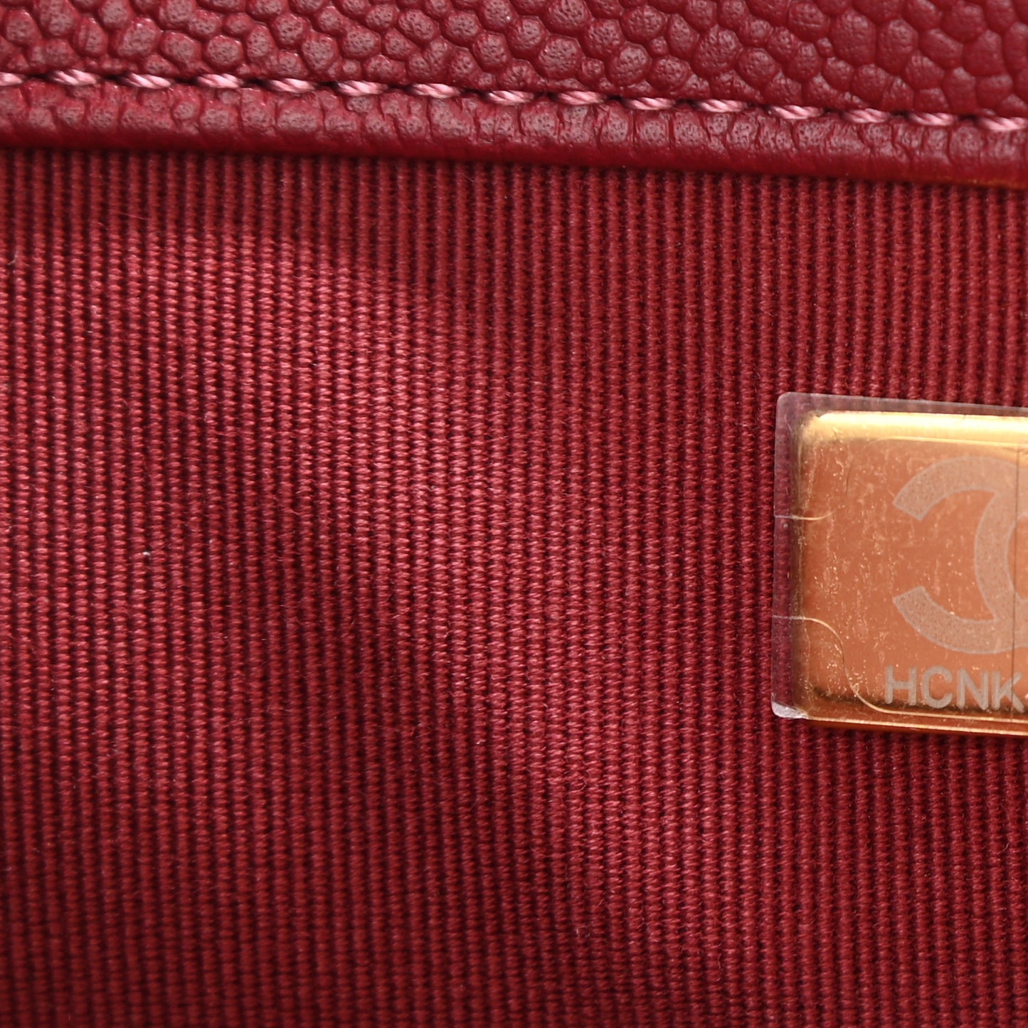 Caviar Quilted Medium Boy Flap Burgundy