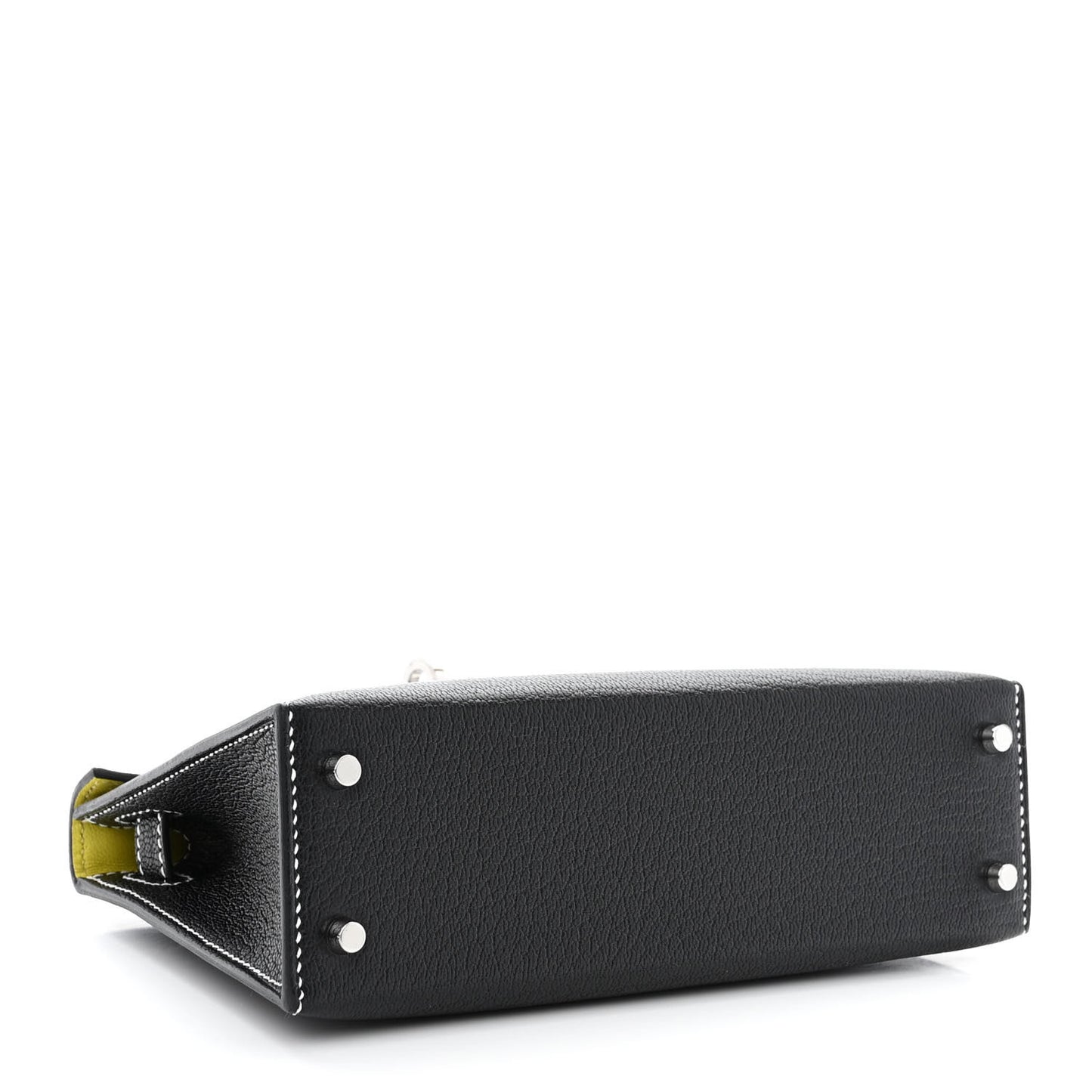 Chevre Mysore Horseshoe Mini Kelly Sellier 20 Black Lime
