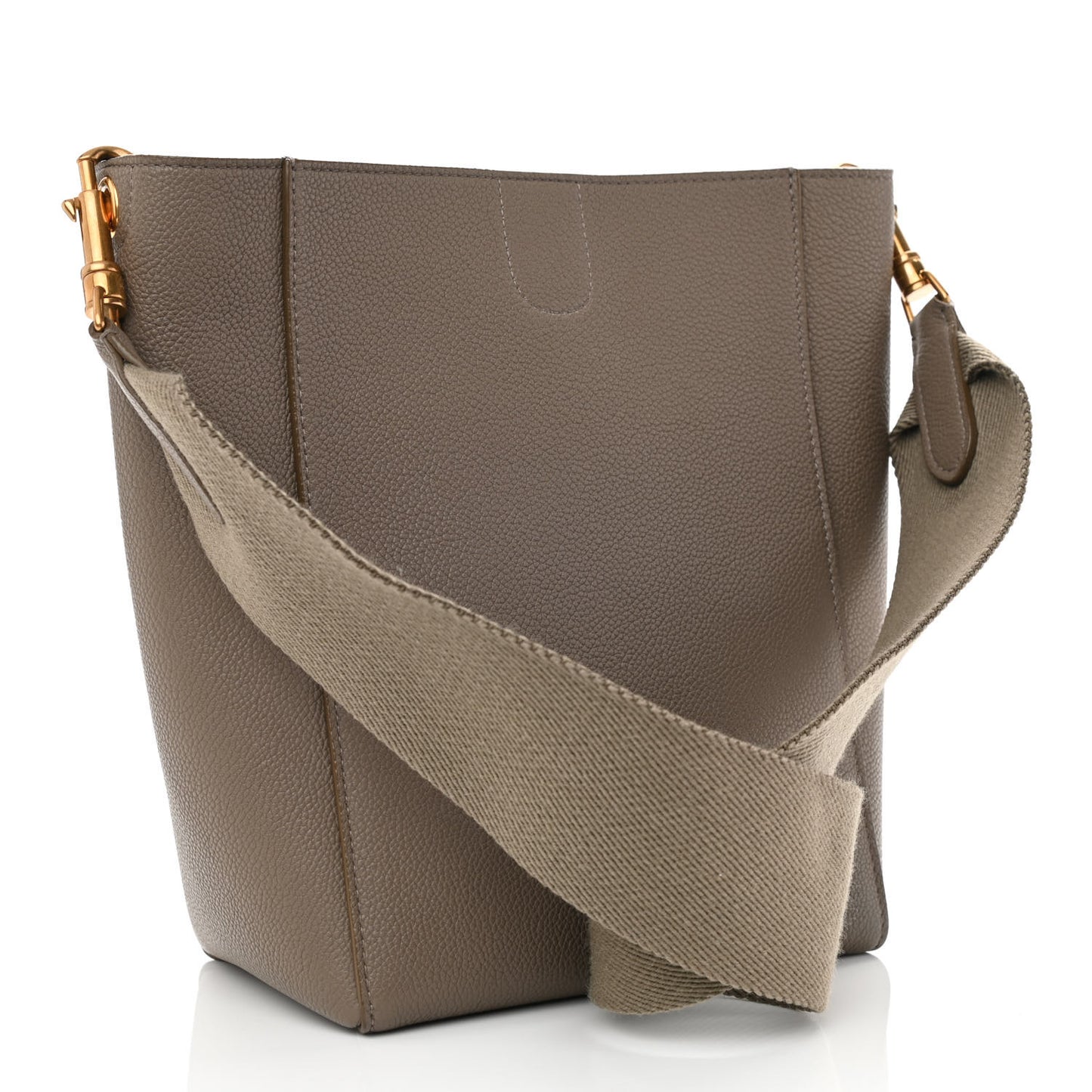 Soft Grained Calfskin Small Sangle Bucket Bag Taupe