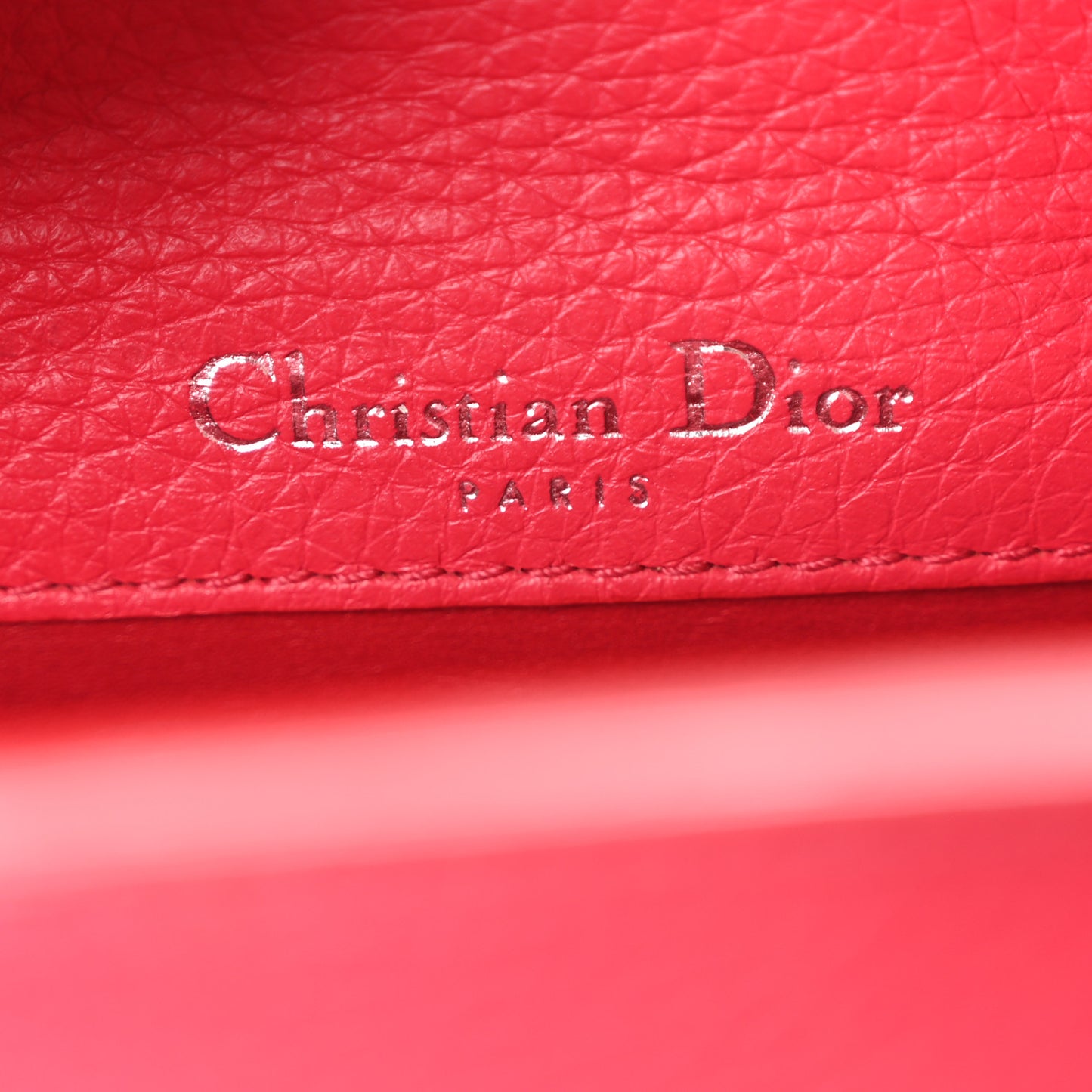 Grained Calfskin Bar Tote Coquelicot