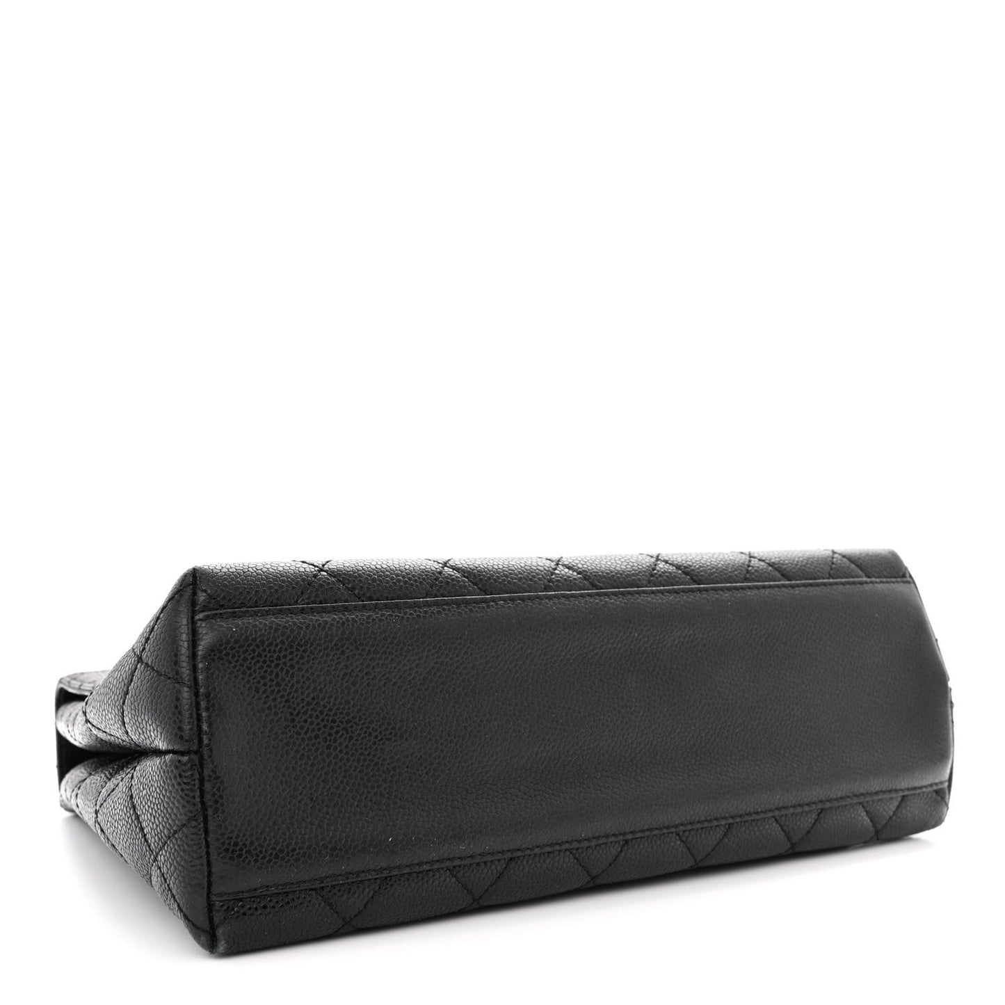 Caviar Quilted Jumbo Kelly Flap Black