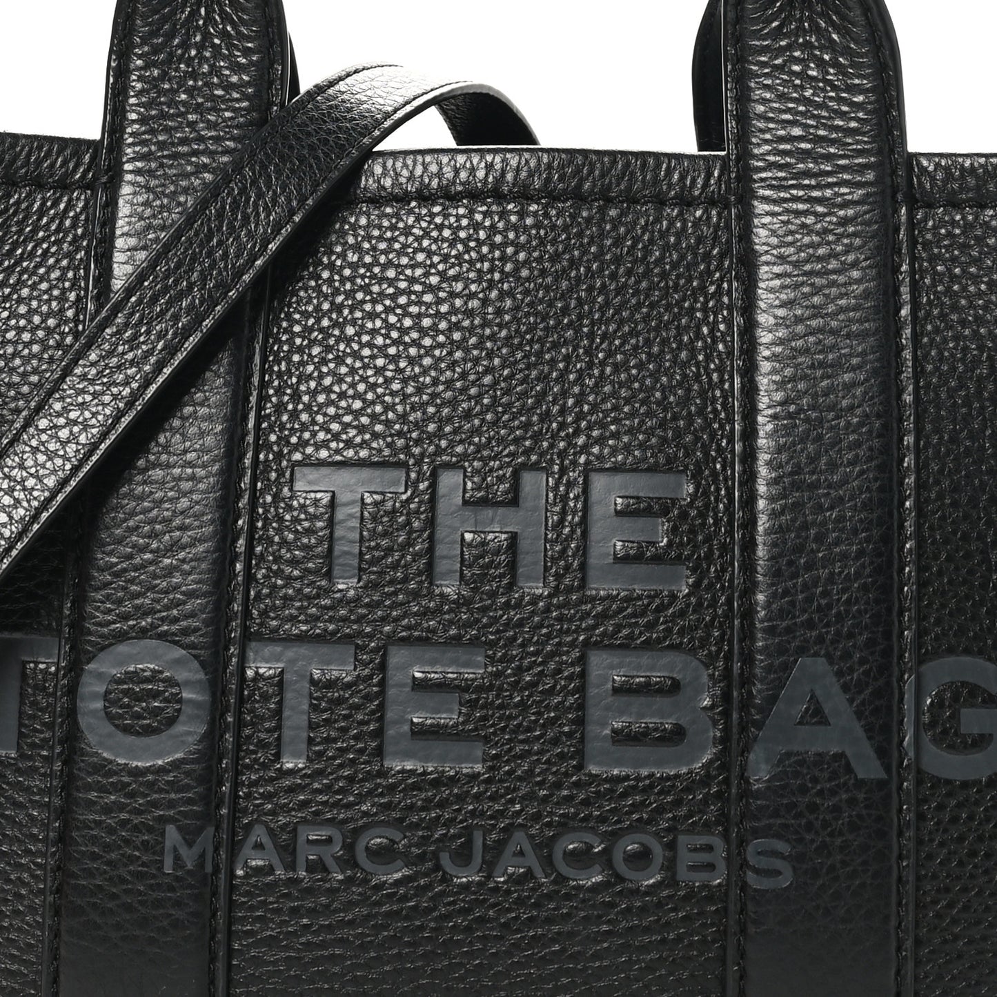 Grained Calfskin Small The Tote Bag Black