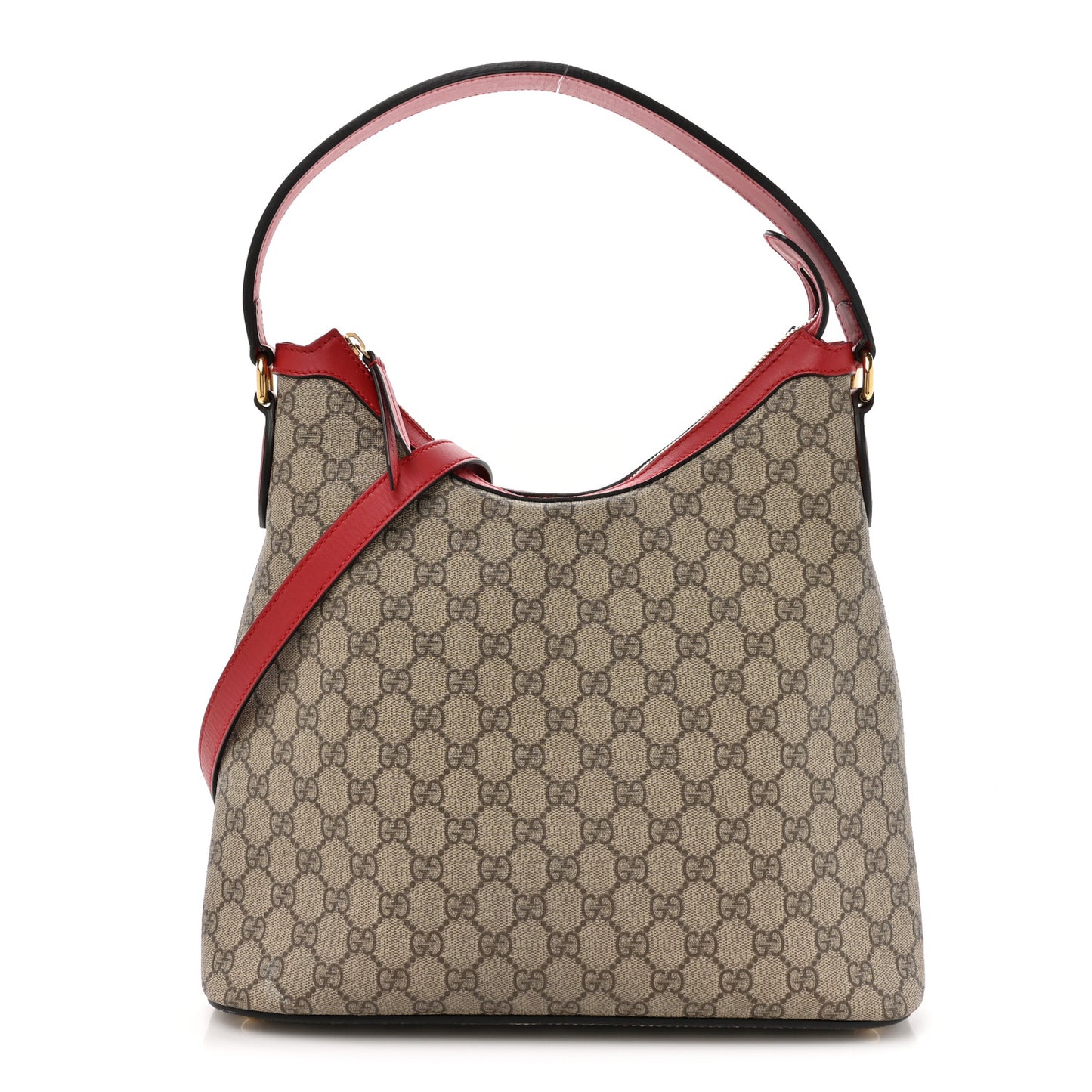 GG Supreme Monogram Linea A Hobo Red