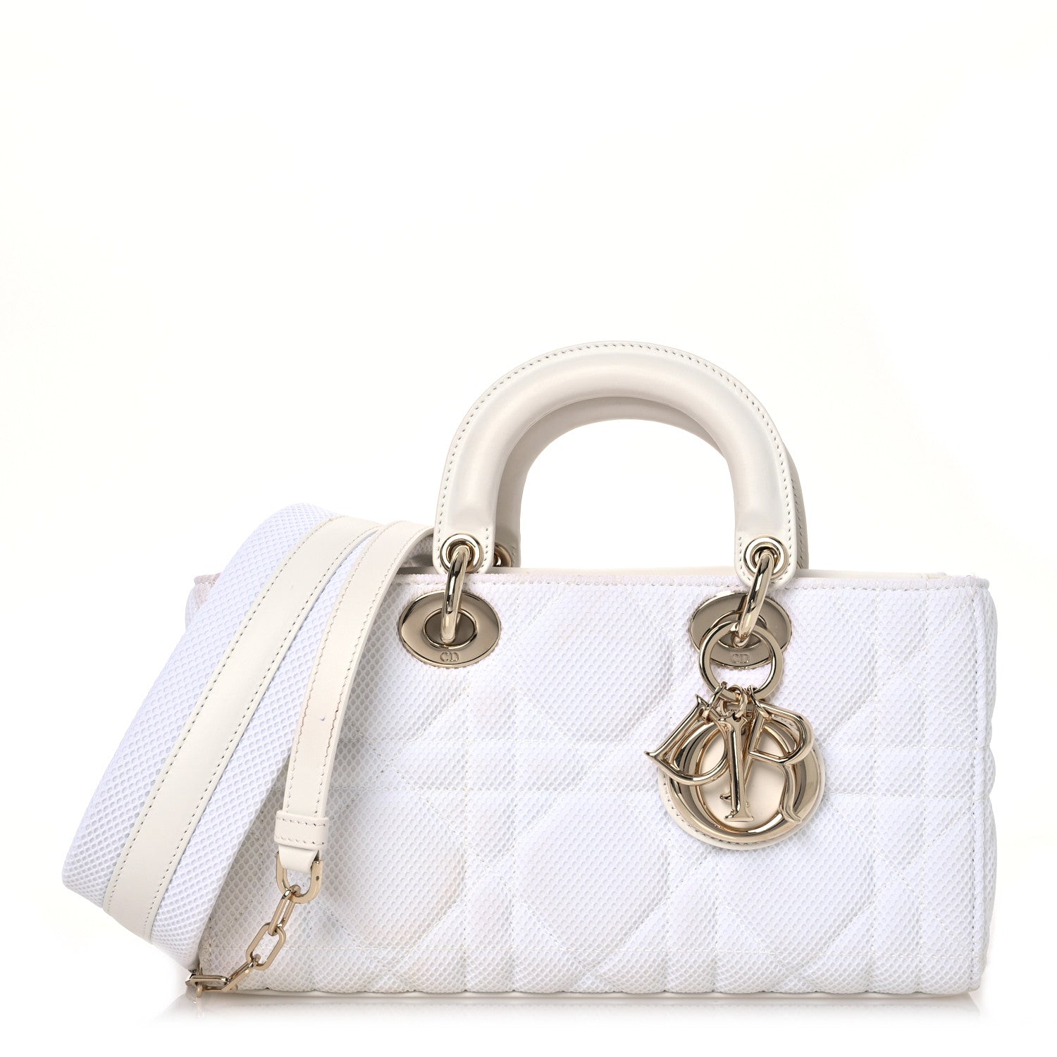 Christian Dior Macrocannage Technical Fabric Lady D-Joy White