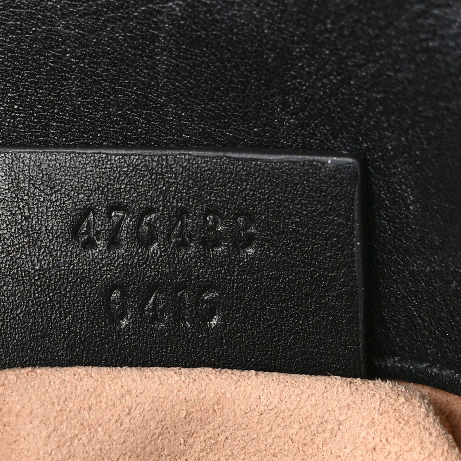 Gucci Calfskin Matelasse Super Mini GG Marmont Shoulder Bag Black 7 of 9