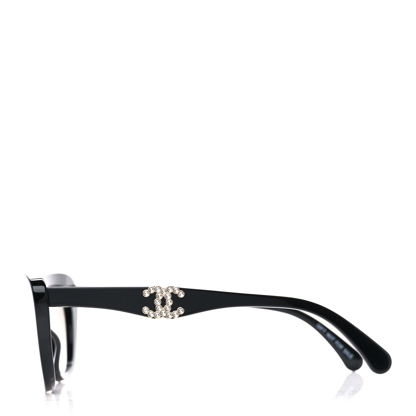Acetate Crystal CC Butterfly Sunglasses 71417 Black