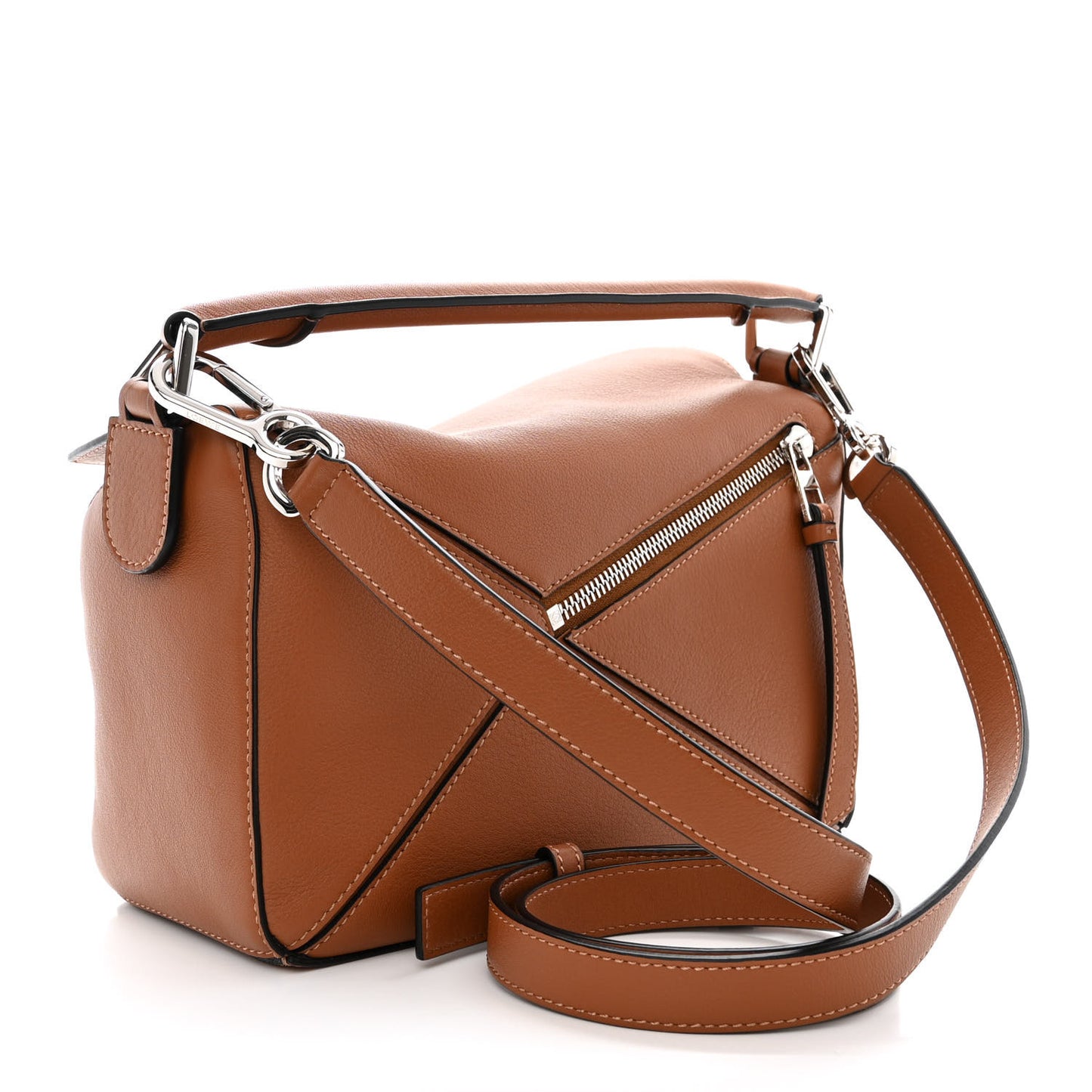 Calfskin Small Puzzle Bag Tan