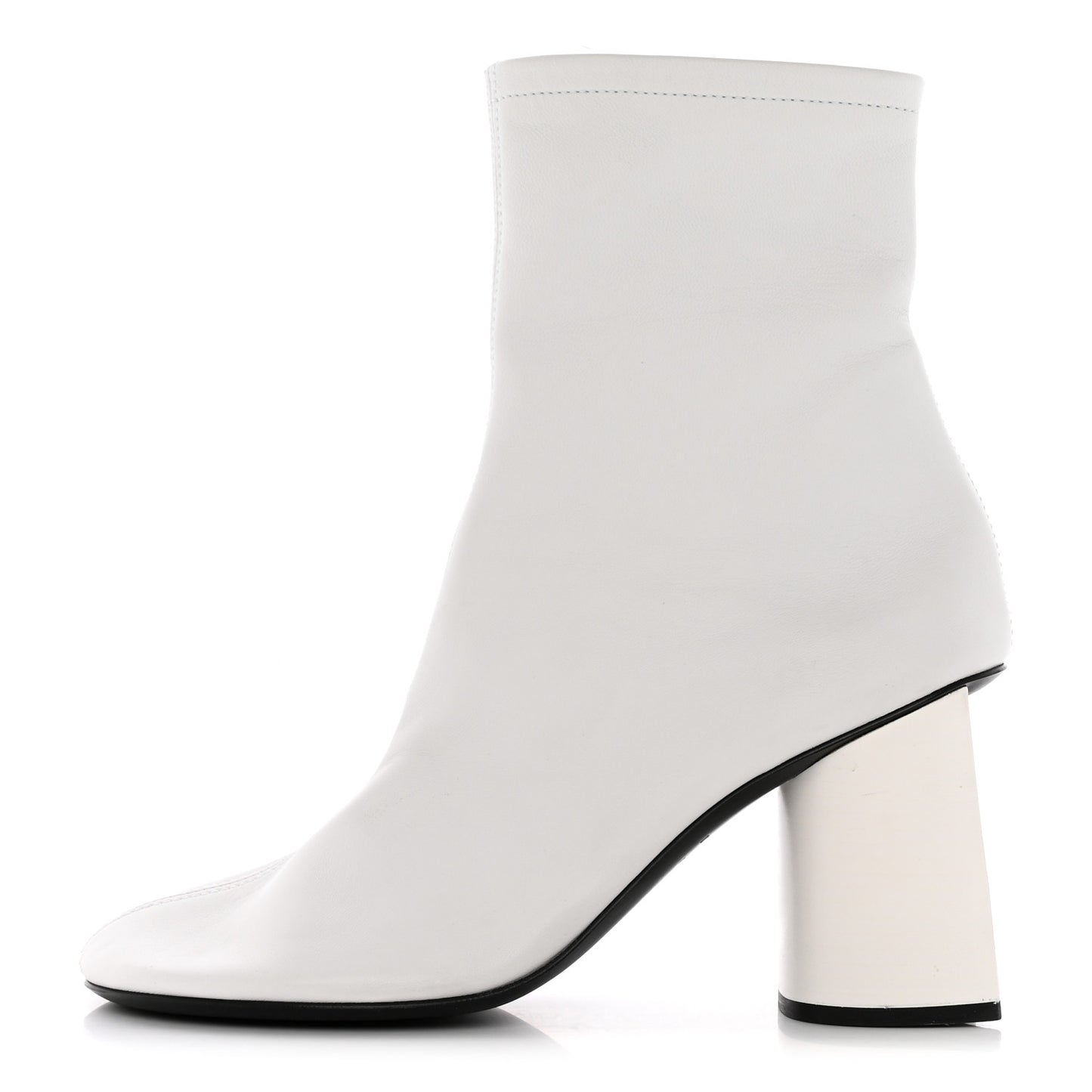 Calfskin Glove 80mm Ankle Boots 37 White