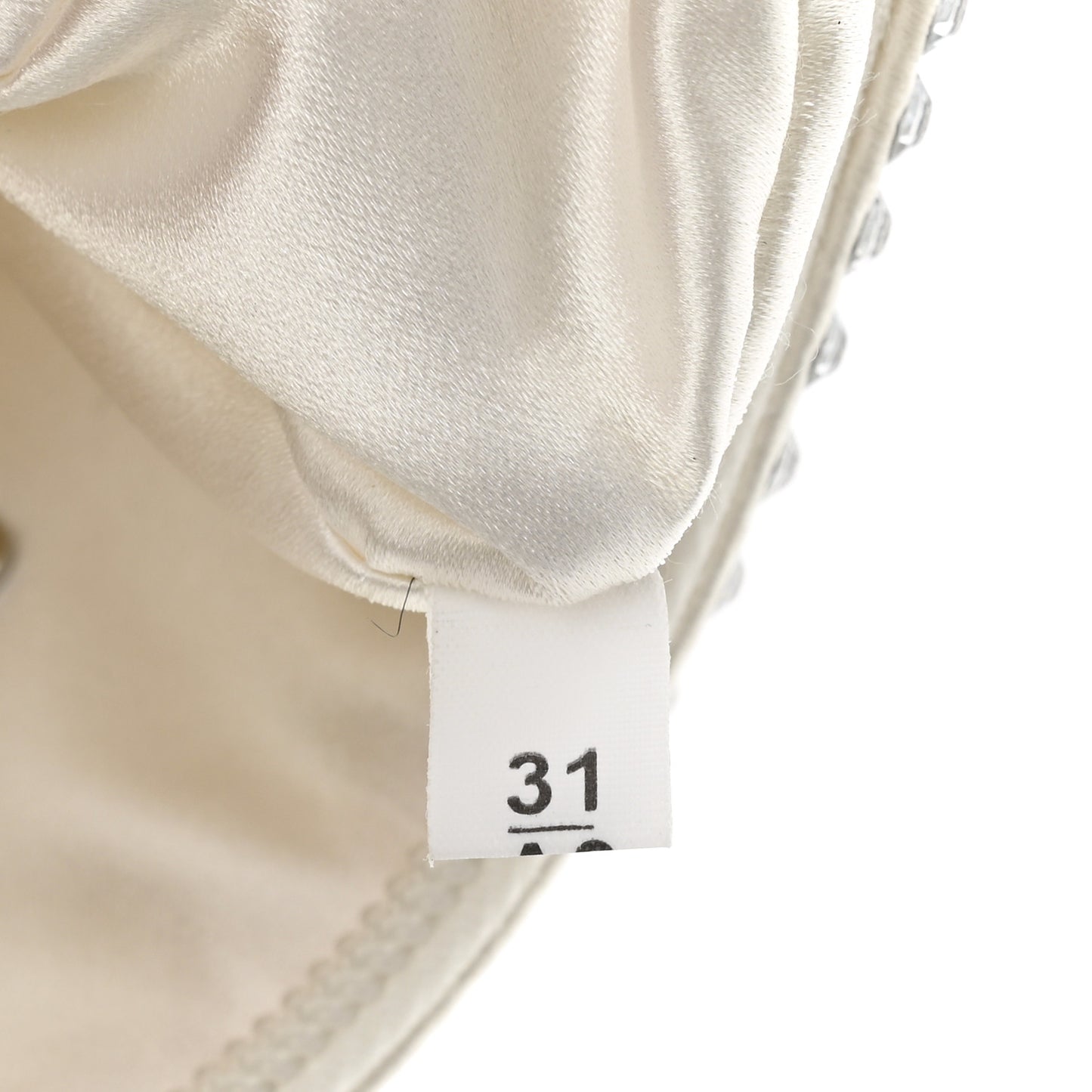 Satin Crystal Mini Re-Edition 2000 Bag White