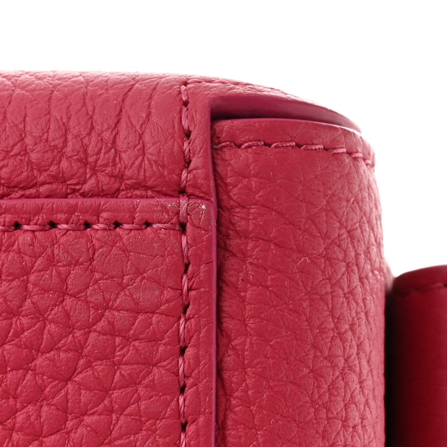 Delvaux Taurillon Soft Nano Cool Box Satchel Framboise 11 of 12