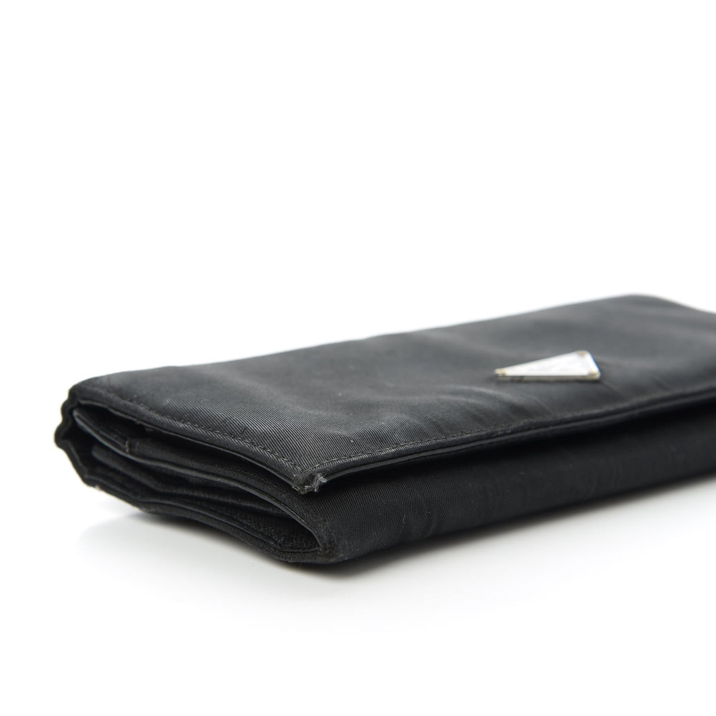 Tessuto Nylon Continental Flap Wallet Black