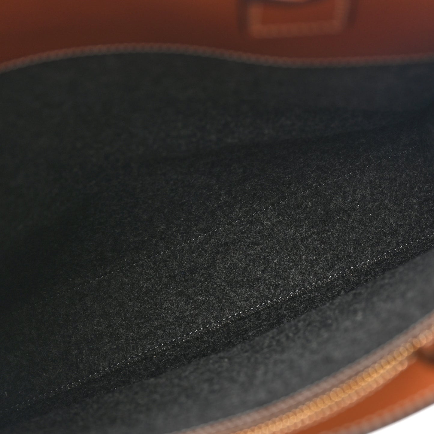 Calfskin Felt Logo Print Small Vertical Cabas Grey Tan