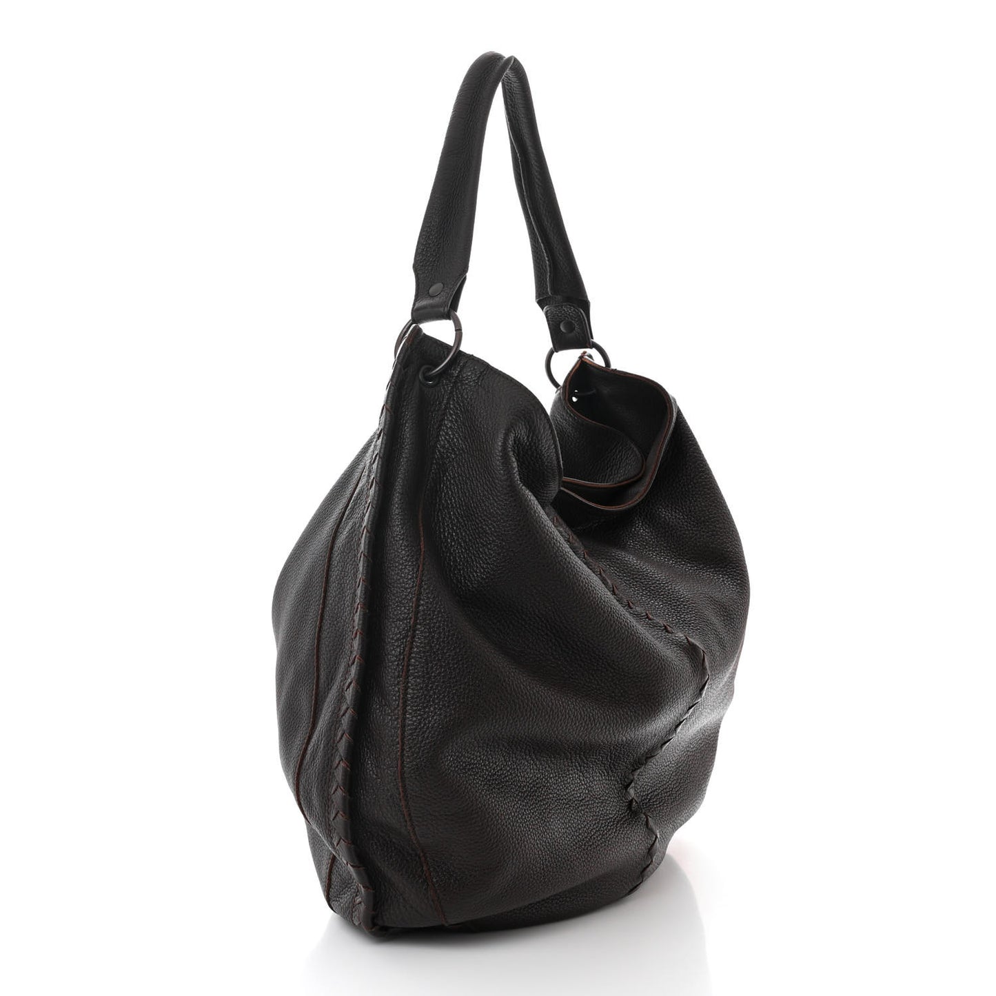 Cervo Deerskin Hobo Ebano