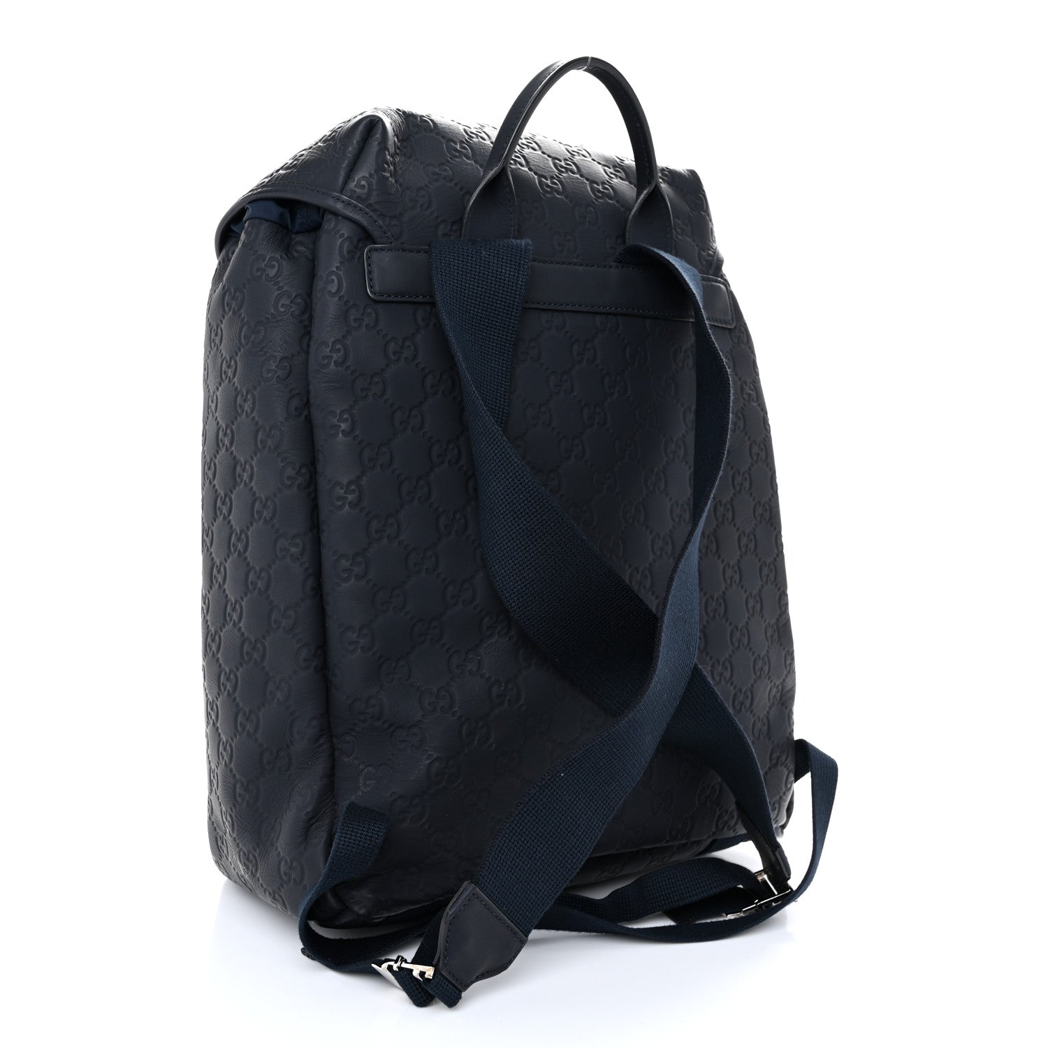 Gucci Guccissima Single Buckle Backpack Blue 3 of 12