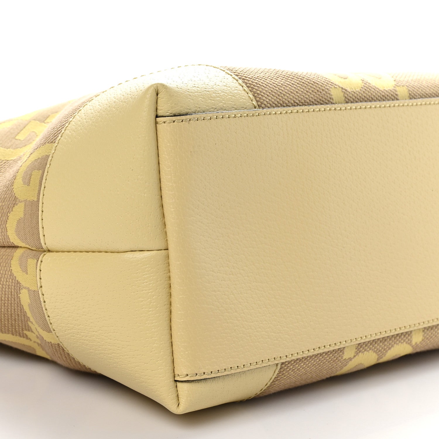 Gucci Monogram Jumbo GG Textured Dollar Calfskin Medium Ophidia Shopping Tote Beige Banana 9 of 10