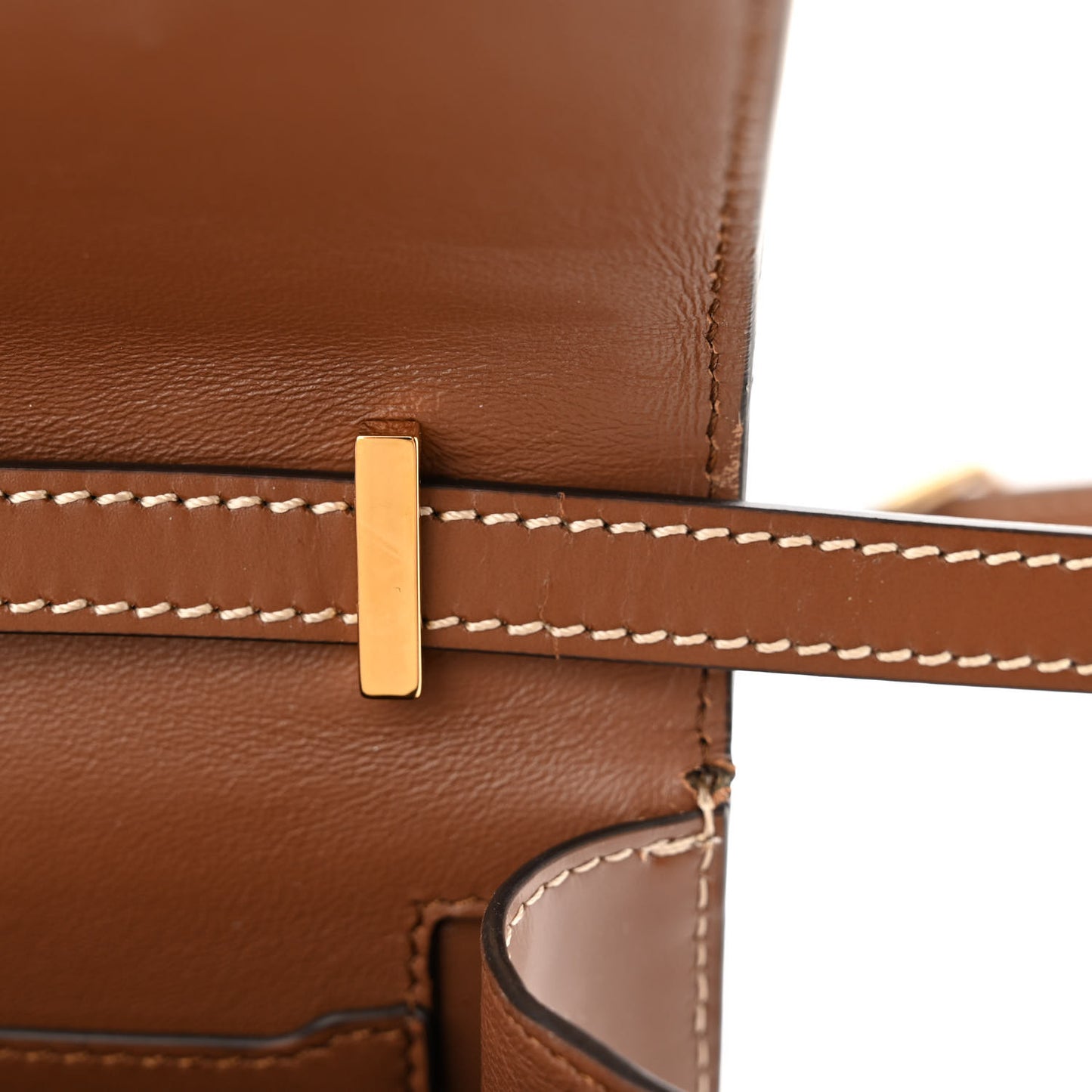 Canvas Calfskin Small TB Bag Natural
