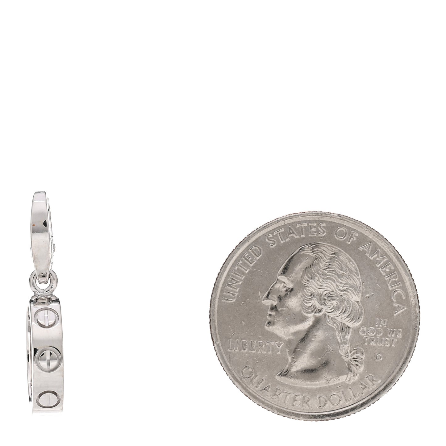 18K White Gold LOVE Ring Charm