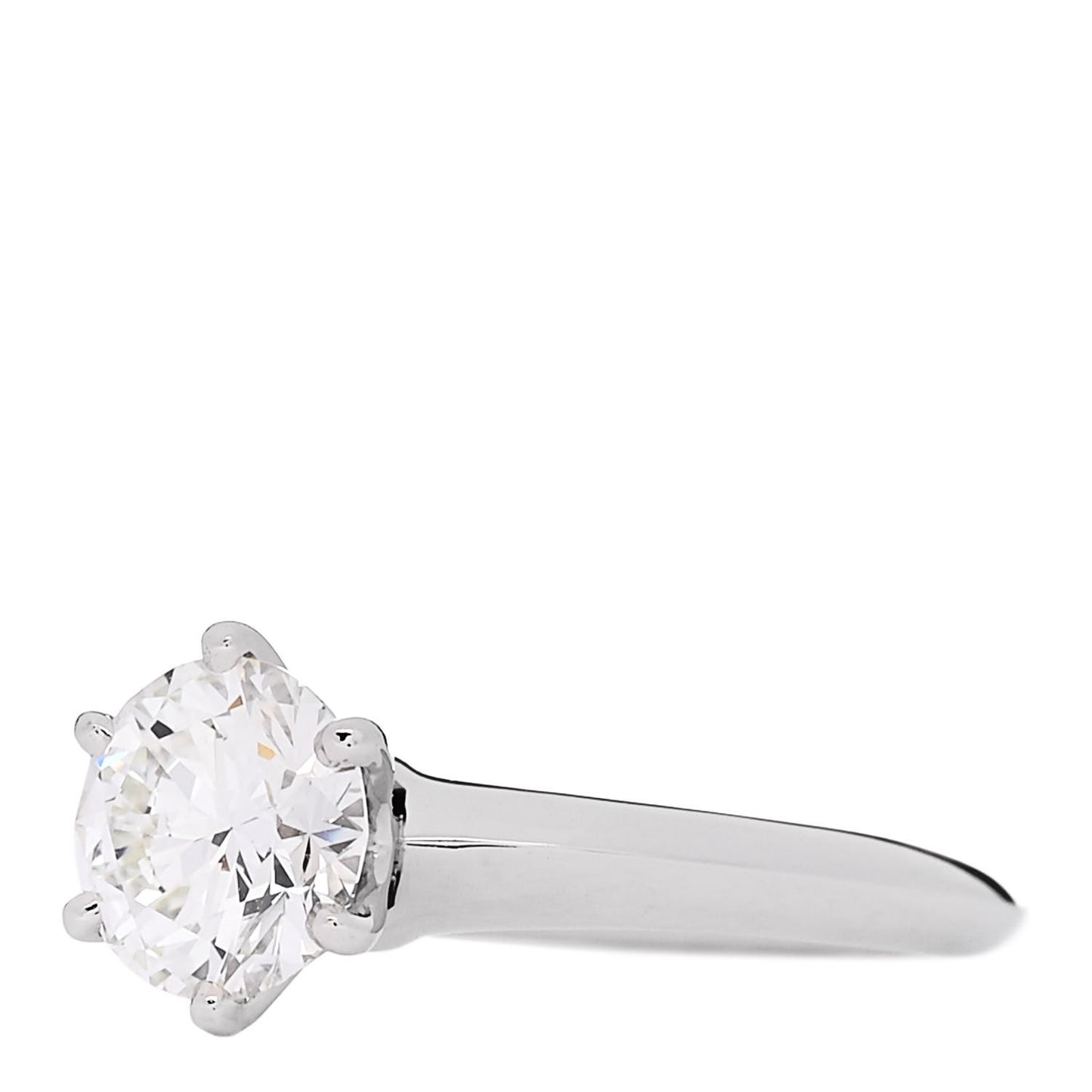 Platinum Diamond 1.32ct Solitaire Engagement Ring 49 4.75