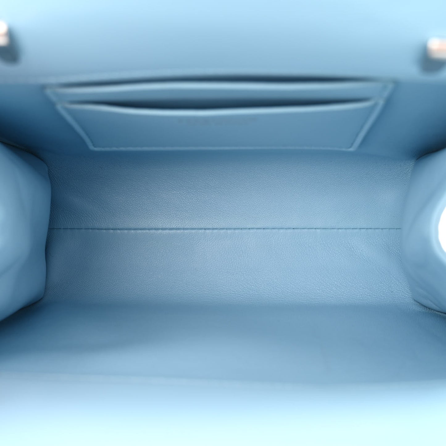 Brushed Calfskin Mini Wanda Top Handle Bag Light Blue