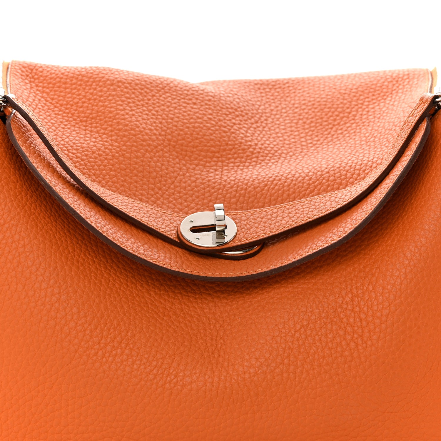 Hermes Taurillon Clemence Lindy 34 Orange 8 of 14