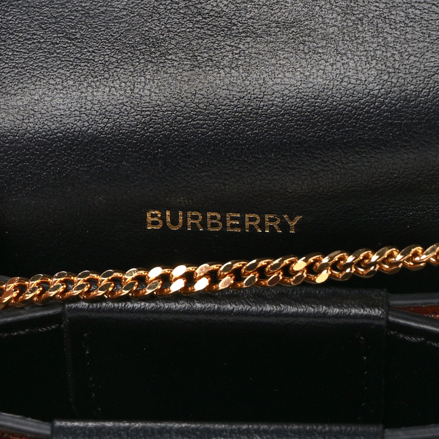 Burberry Calfskin Deer Printed Jessie Chain Card Case Malt Brown 7 of 11